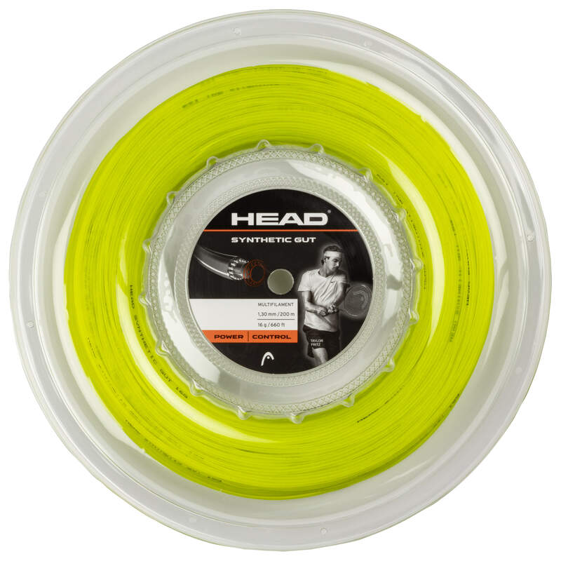 Tennis Strings Reels Synthetic Gut (200m reel) YW Yellow - 16g-1.30mm Size