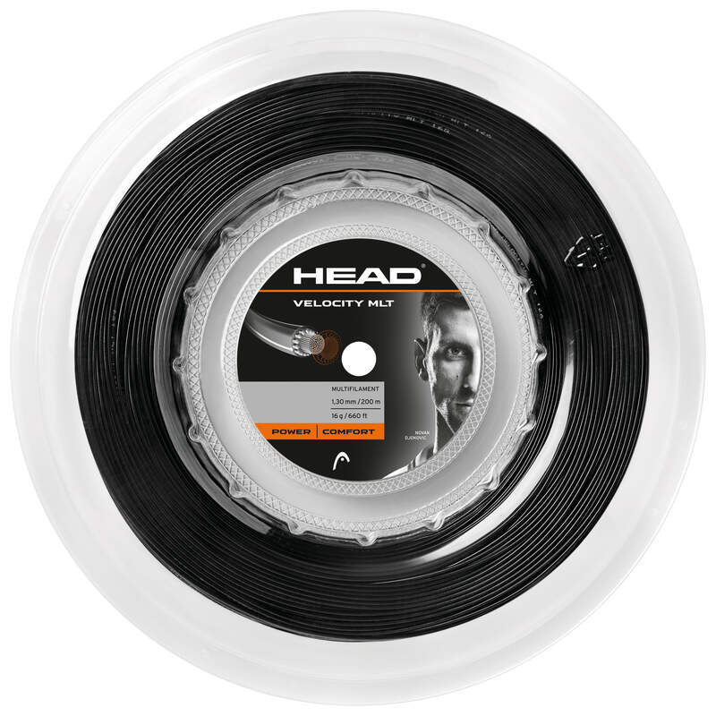 Tennis Strings Reels Velocity MLT (200m reel) BK Black - 16g-1.30mm Size