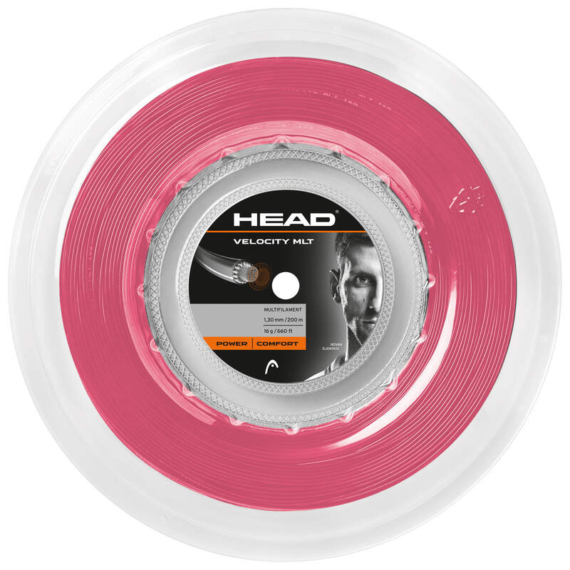 Tennis Strings Reels Velocity MLT (200m reel) PK Pink - 16g-1.30mm Size