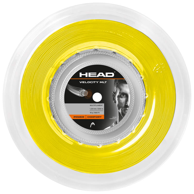 Tennis Strings Reels Velocity MLT (200m reel) YW Yellow - 16g-1.30mm Size