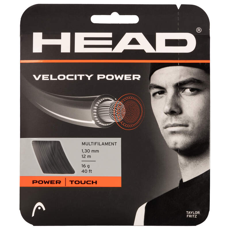 Tennis Strings Set HEAD Velocity MLT Power BK Black - 16g-1.30mm Size