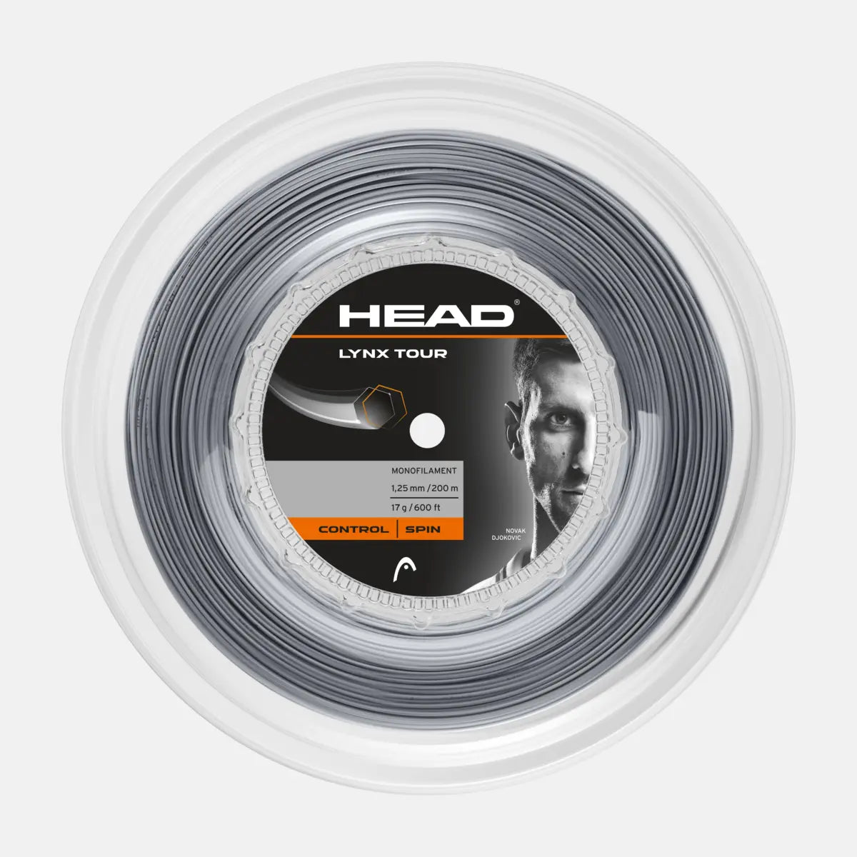Tennis Strings Reels Lynx Tour (200m reel) GR Grey - 16g-1.30mm Size