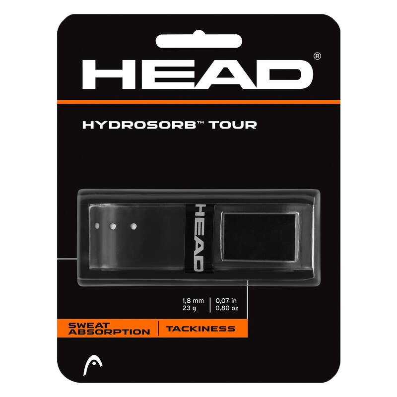 Tennis Grips HEAD HydroSorb Tour BK Black - 23g-1.8mm Size