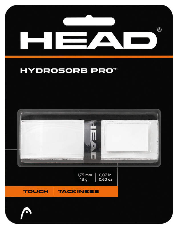 Tennis Grips HEAD Replacement HydroSorb Pro WH White - 18g-1.75mm Size