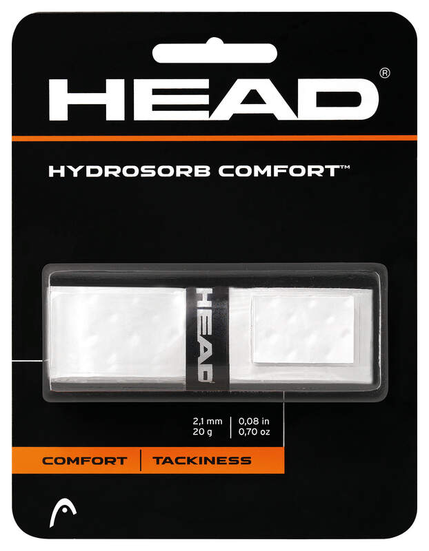 Tennis Grips HEAD Replacement HydroSorb Comfort WH White - 20g-2.1mm Size