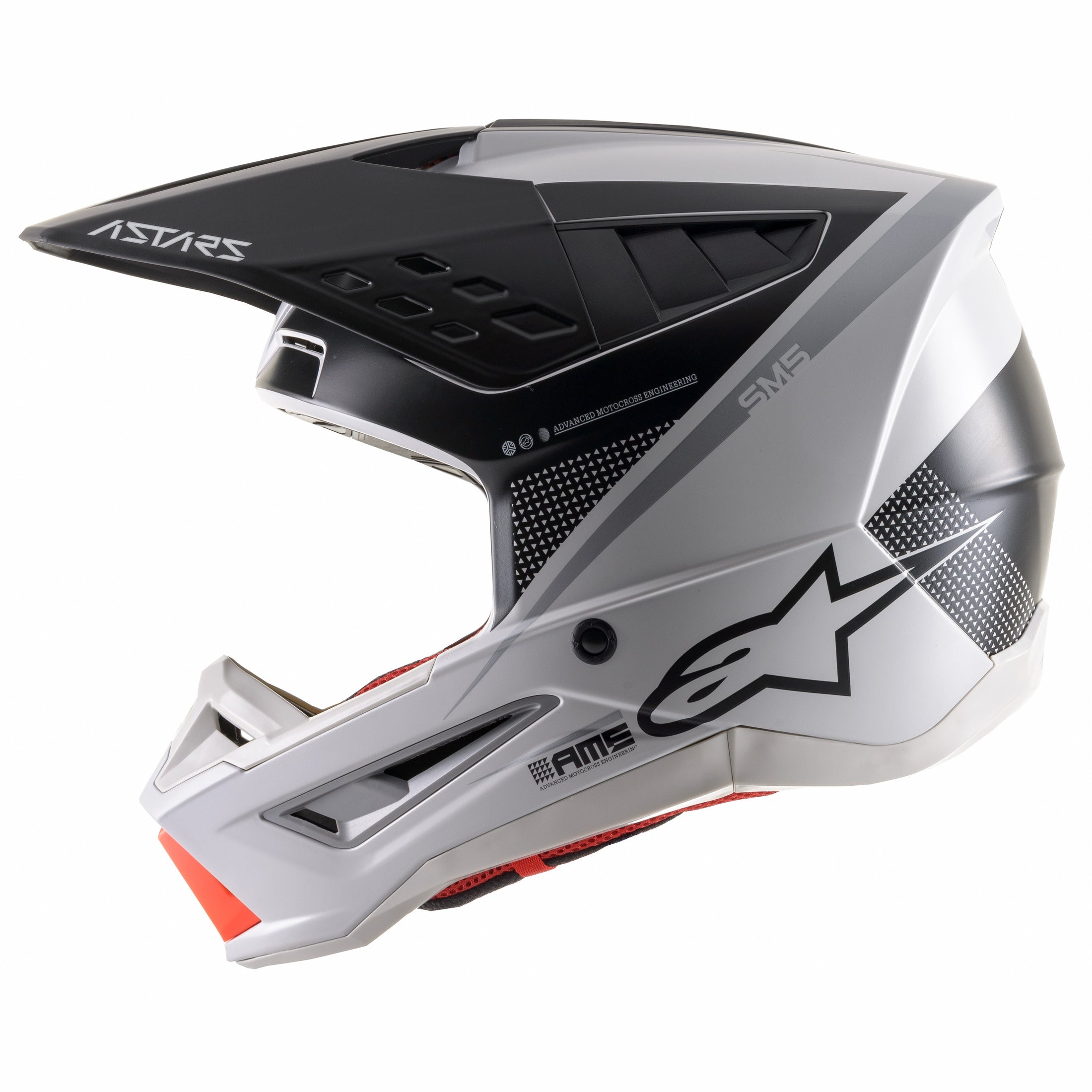 ALPINESTARS S-M5 RAYON HELMET MATTE LIGHT GREY/BLK/SLVR 2X
