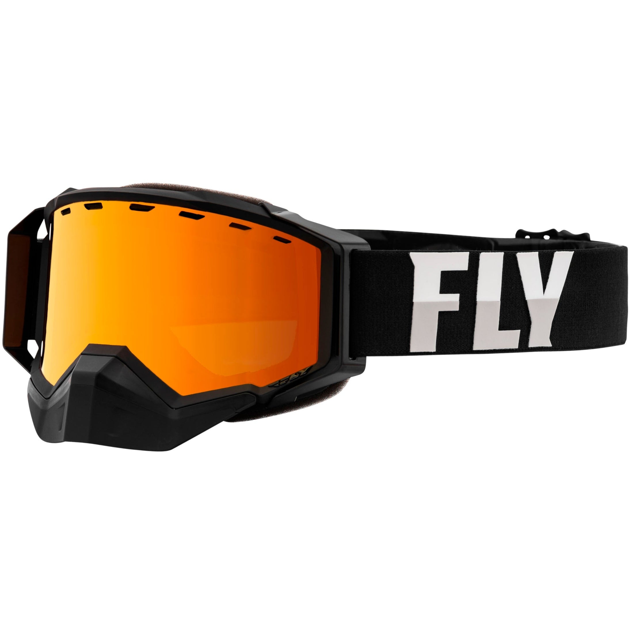 FLY RACING ZONE PRO SNOW GOGGLE BLK/GRY W/ORNG MIR/ POLARIZED SMK LENS