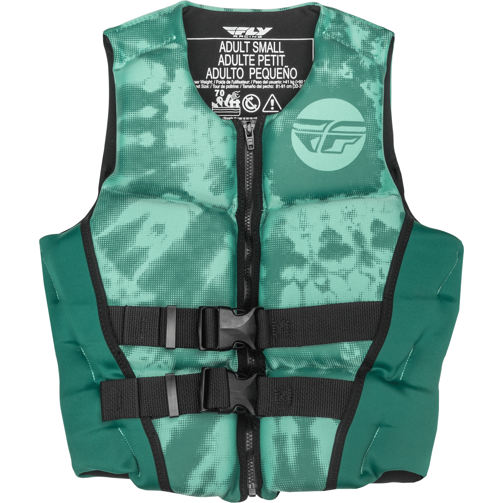FLY RACING WMN'S NEOPRENE FLOTATION VEST DARK TEAL/LIGHT TEAL LG