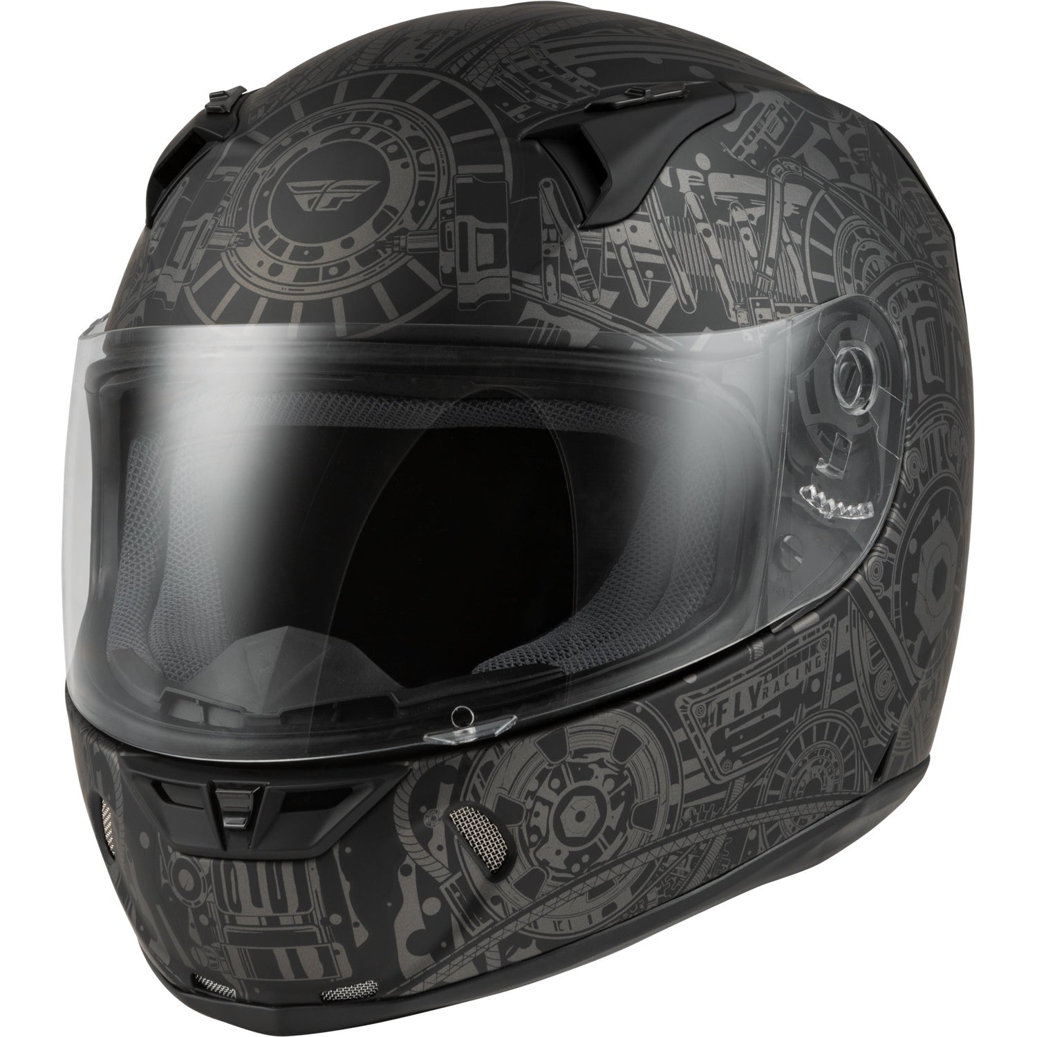 FLY RACING REVOLT MATRIX HELMET MATTE GREY/BLACK XS