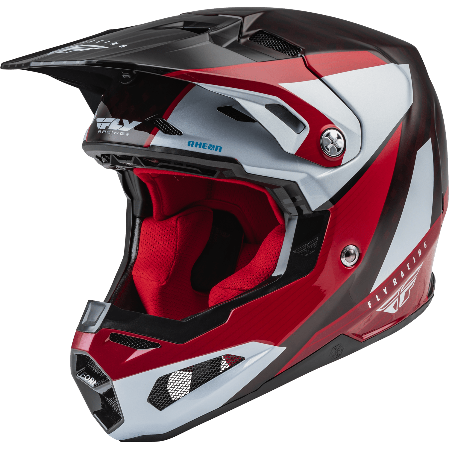 FLY RACING YOUTH FORMULA CRB PRIME HELMET RED/WHITE/RED CARBON YL