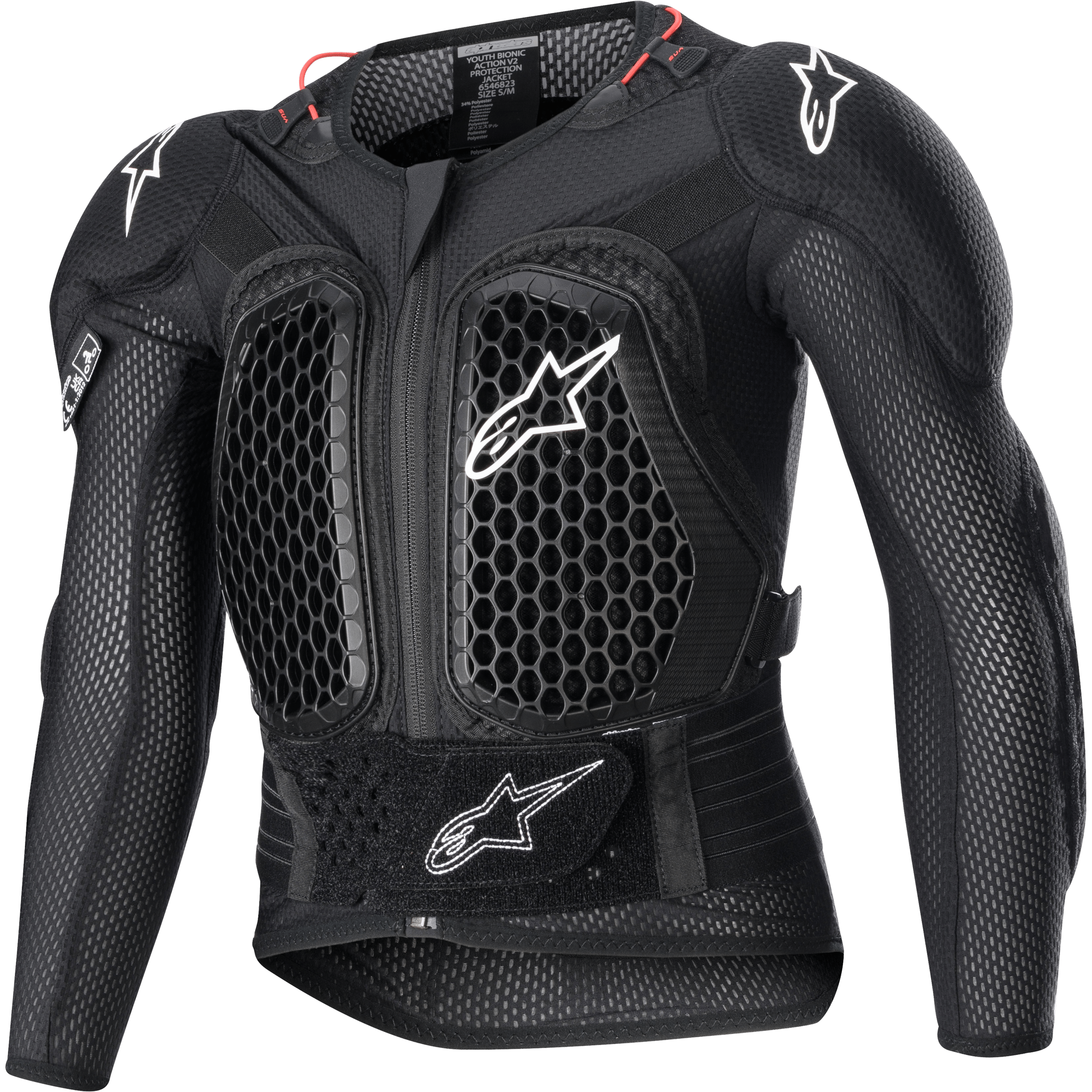 ALPINESTARS YOUTH BIONIC ACTION V2 PROTECTION JACKET BLACK SM/MD