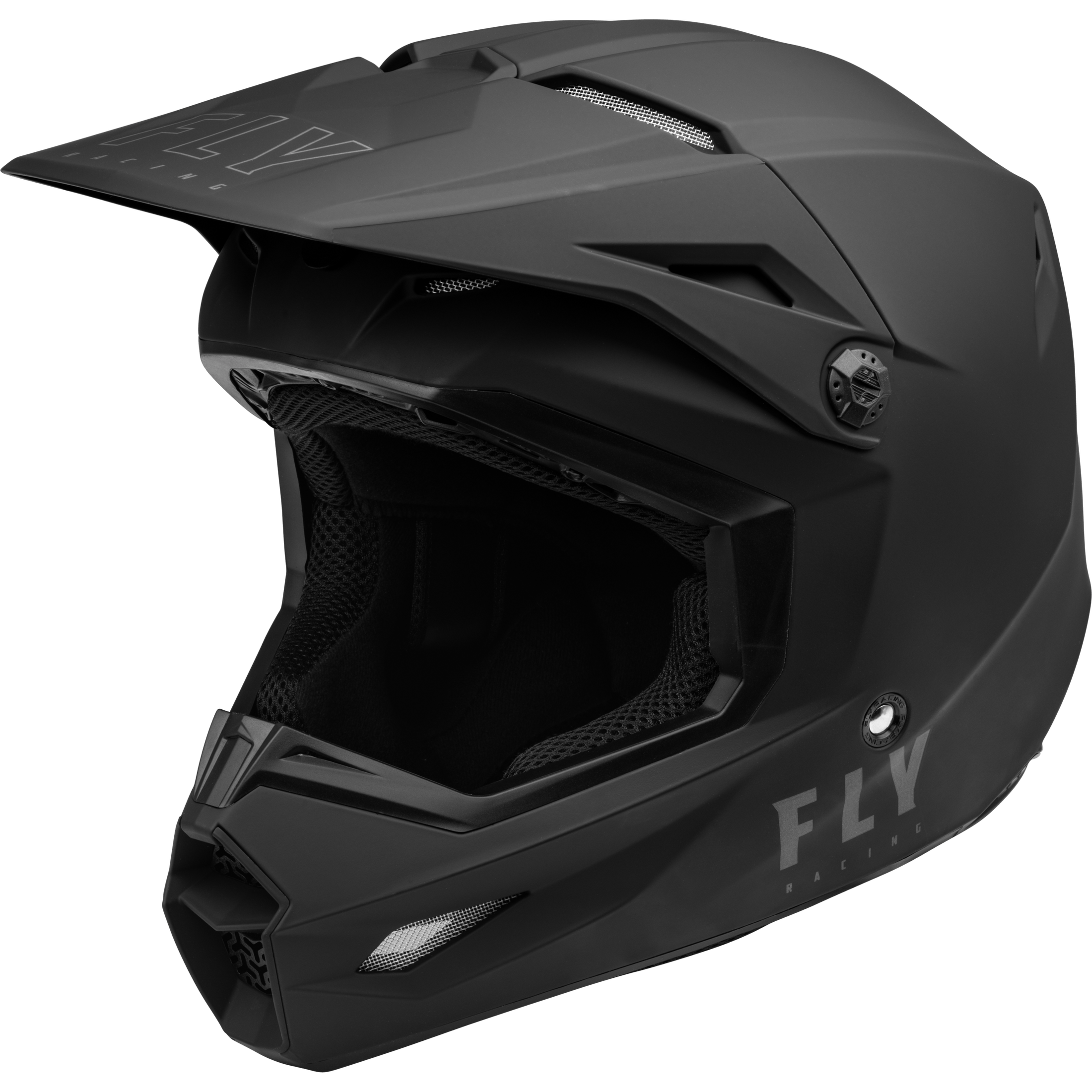FLY RACING YOUTH KINETIC SOLID HELMET MATTE BLACK YL