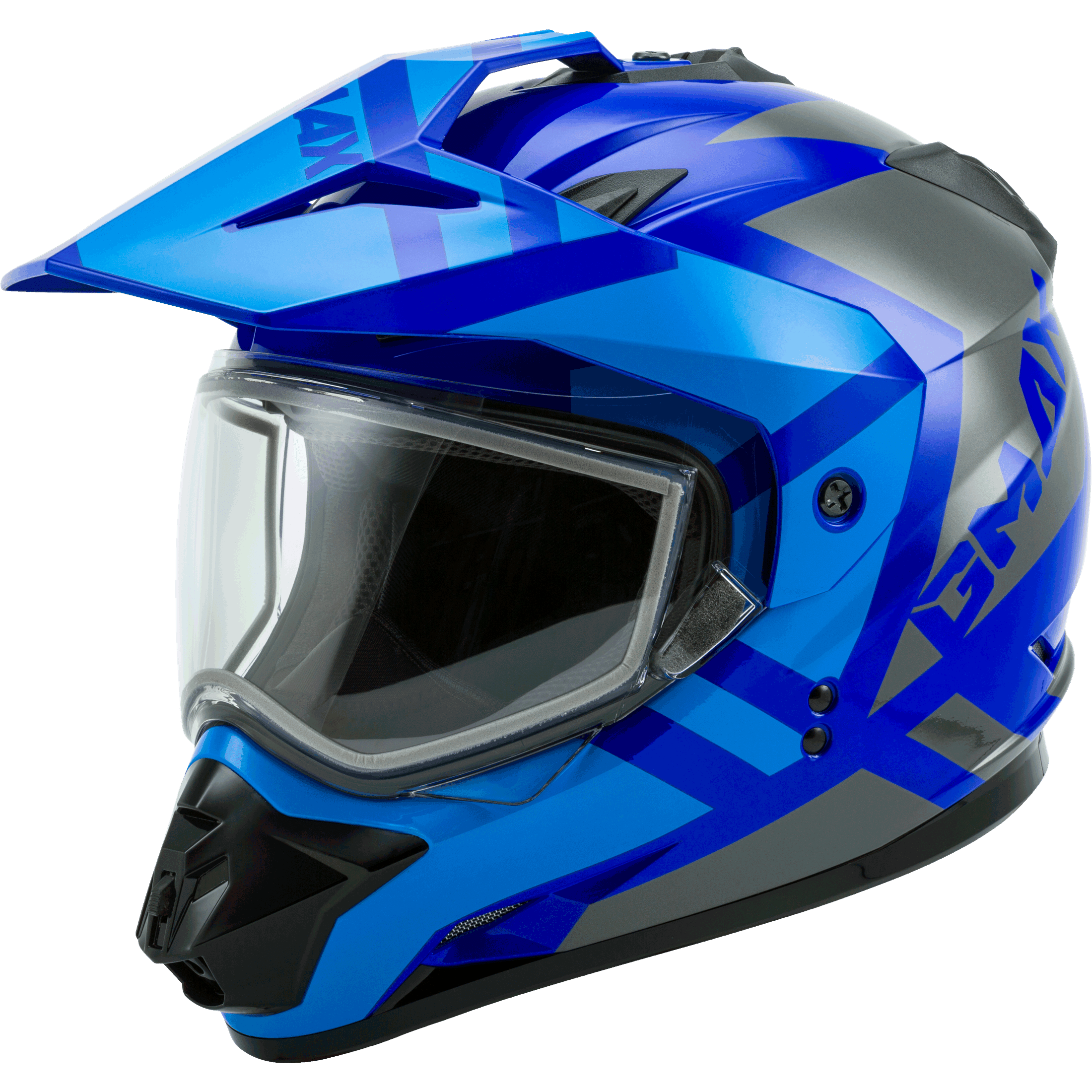 GMAX GM-11S DUAL-SPORT TRAPPER SNOW HELMET BLUE/GREY MD