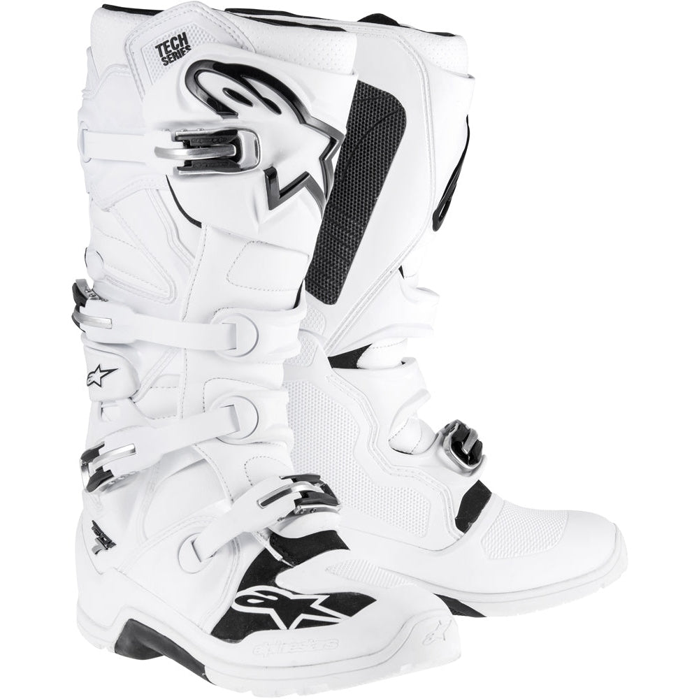 ALPINESTARS TECH 7 ENDURO BOOTS WHITE SZ 09
