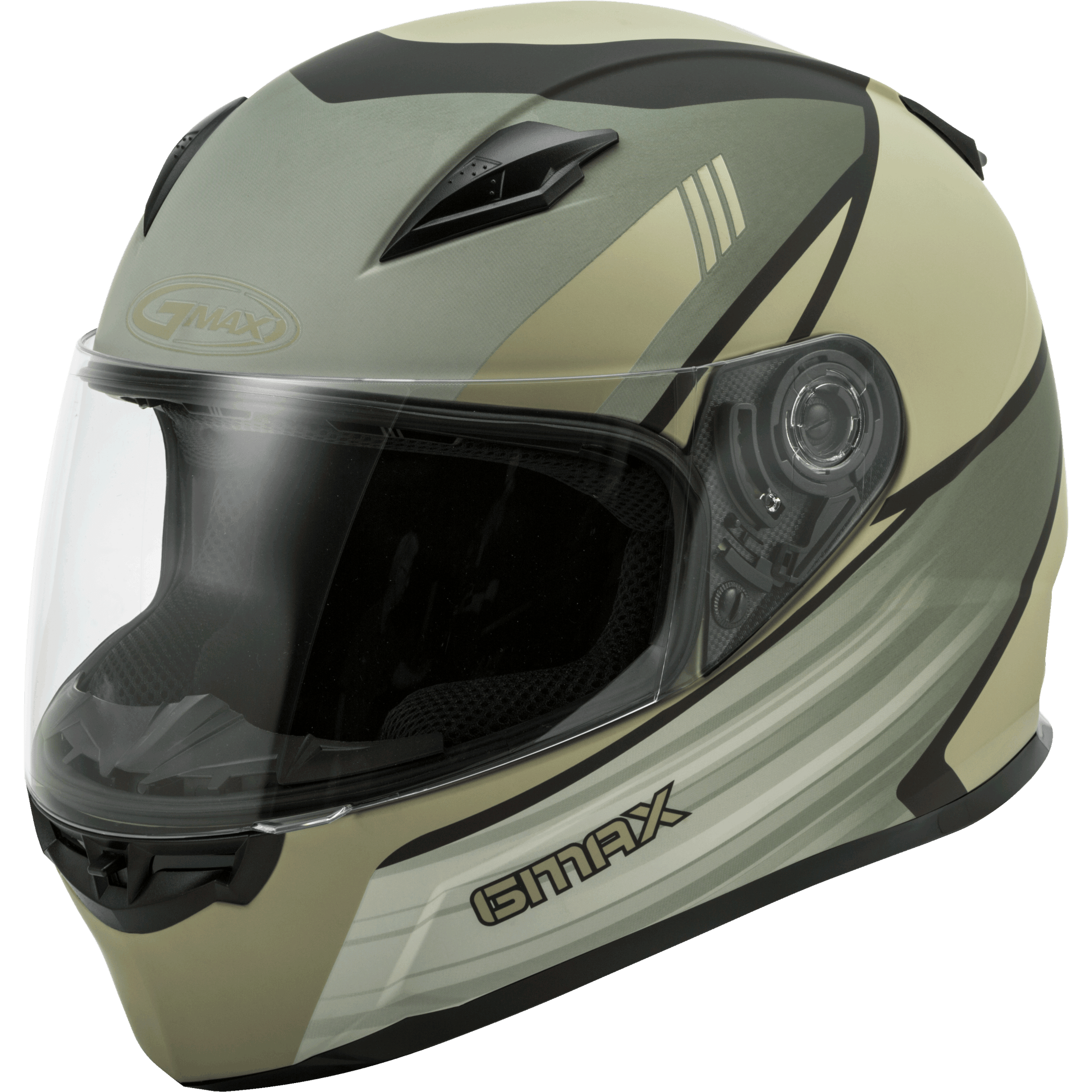 GMAX FF-49 FULL-FACE DEFLECT HELMET SMK SHIELD MATTE TAN/KHAKI 3X