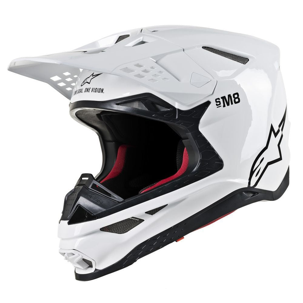 ALPINESTARS S.TECH S-M8 HELMET GLOSSY WHITE 2X
