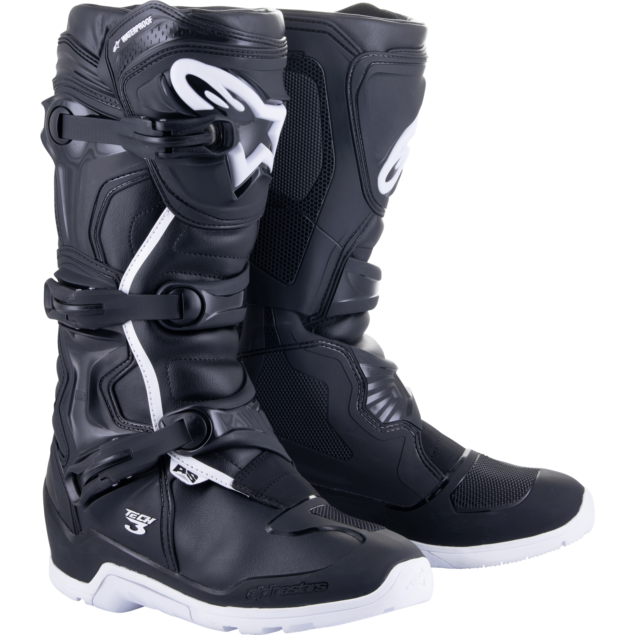 ALPINESTARS TECH 3 ENDURO WTRPRF BOOTS BLACK/WHITE SZ 16