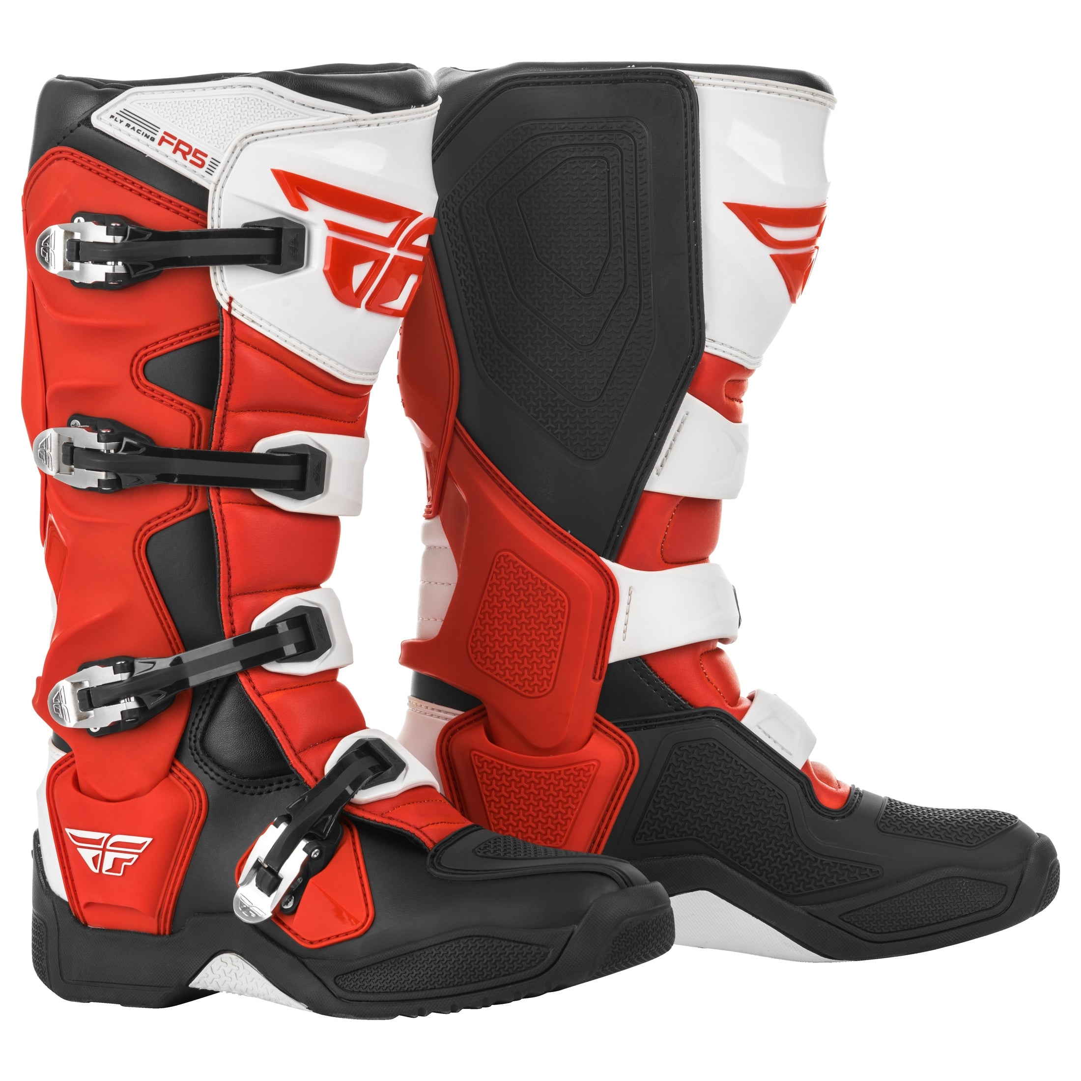 FLY RACING FR5 BOOTS RED/BLACK/WHITE SZ 10