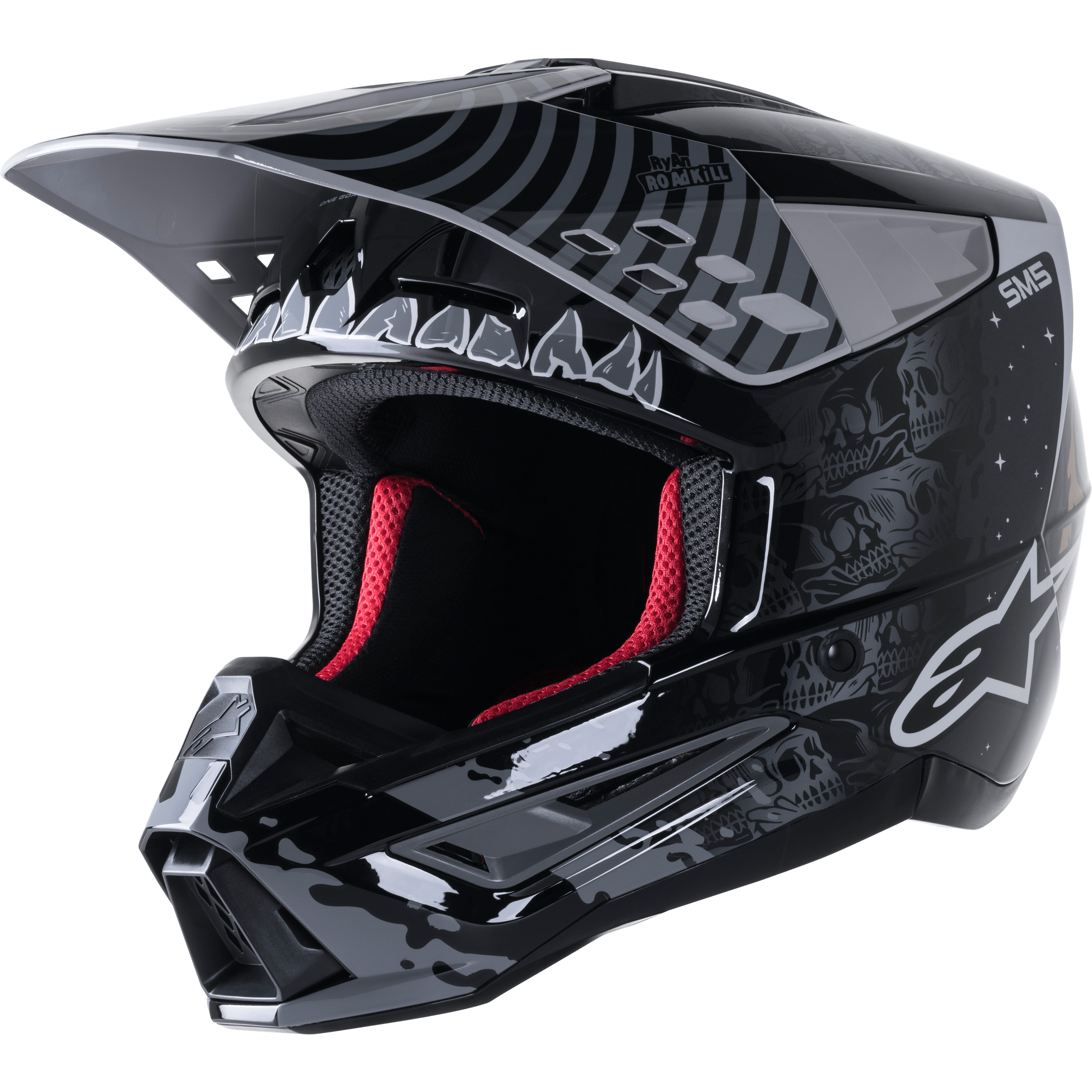 ALPINESTARS S-M5 SOLAR FLARE HELMET BLACK/GREY/GOLD LG