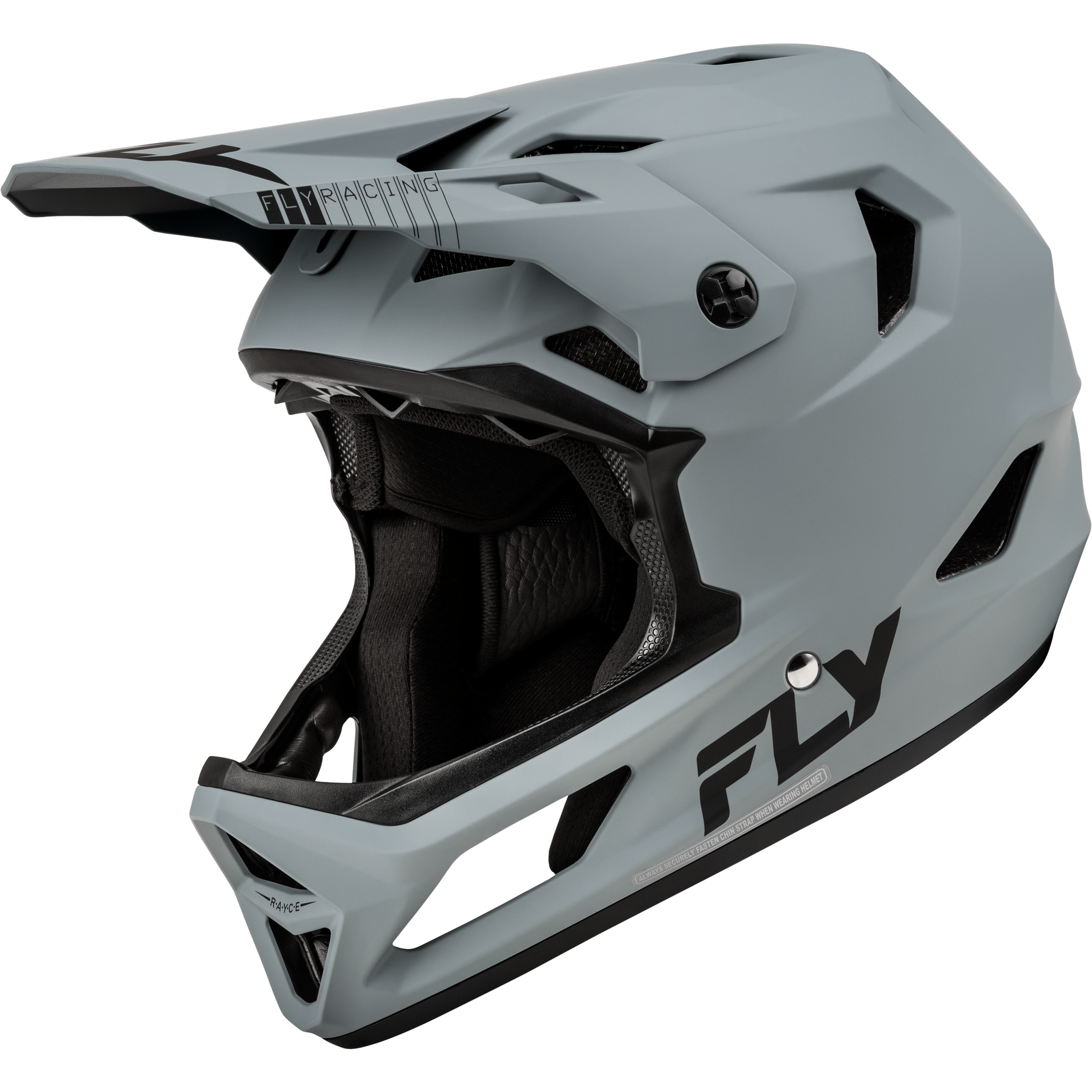 FLY RACING YOUTH RAYCE BICYCLE HELMET MATTE GREY YL