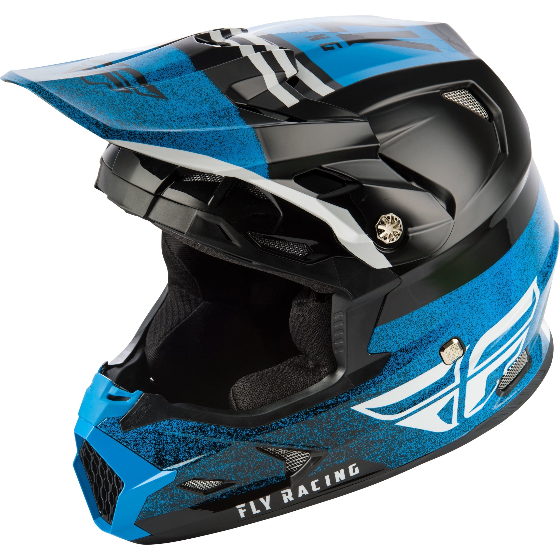 FLY RACING TOXIN EMBARGO HELMET BLACK/BLUE YM