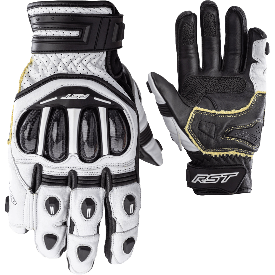 RST TRACTECH EVO 4 SHORT CE GLOVE WHITE/WHITE/BLACK 2XL