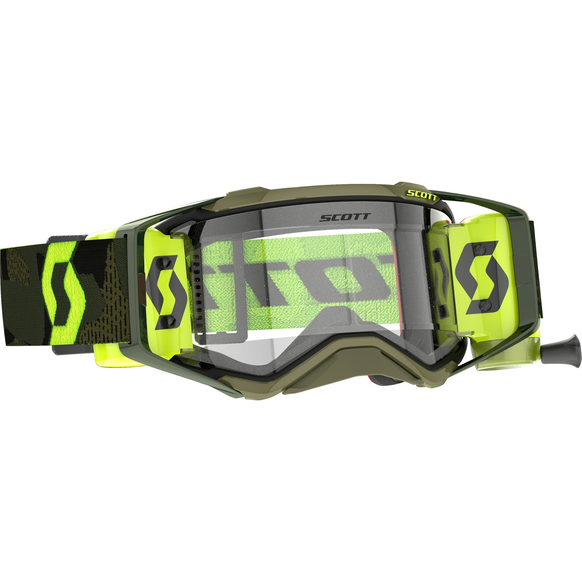 SCOTT PROSPECT SUPER WFS GOGGLE KAKI GRN/NEON YLW CLEAR WORKS