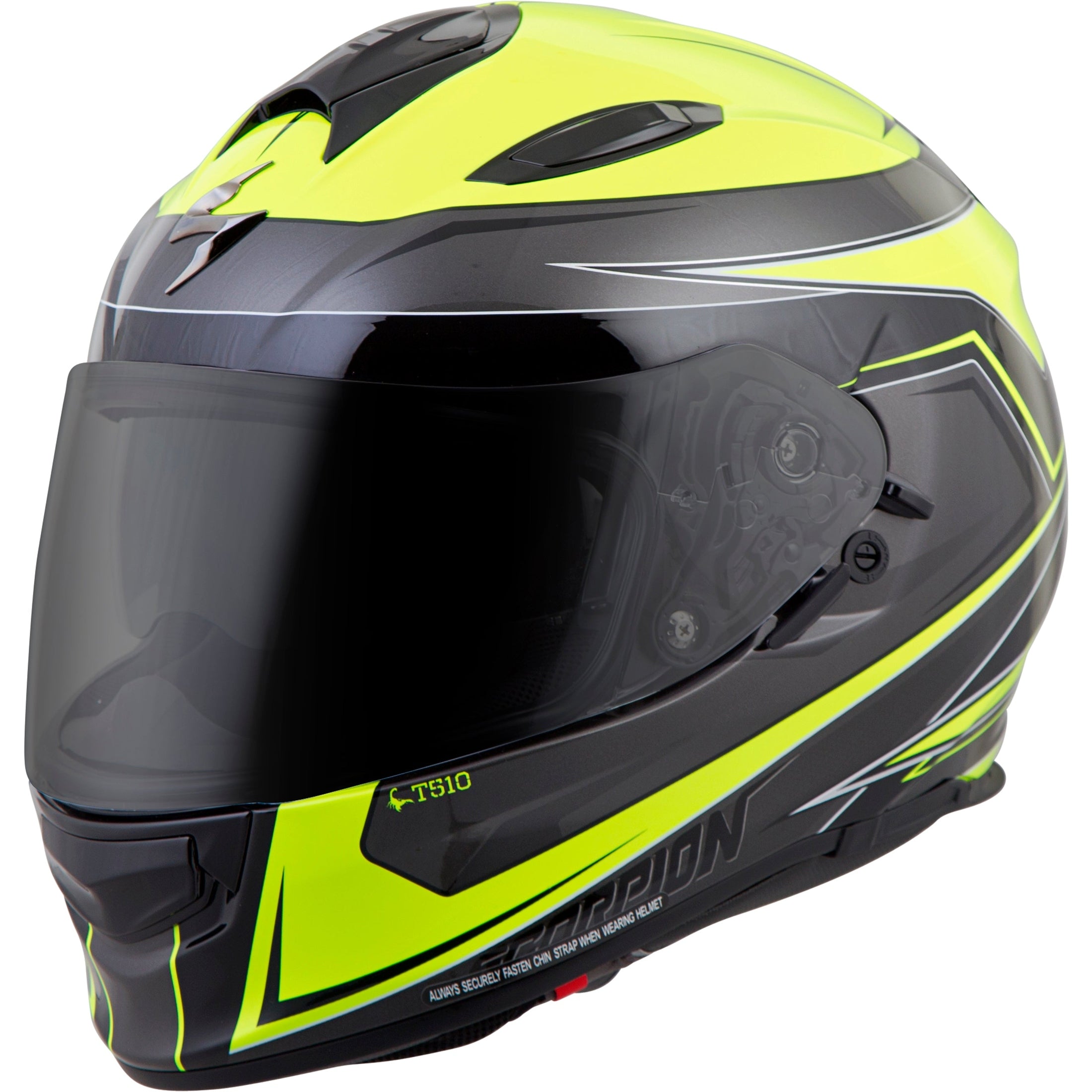 SCORPION EXO EXO-T510 FULL-FACE HELMET TARMAC NEON/BLACK MD