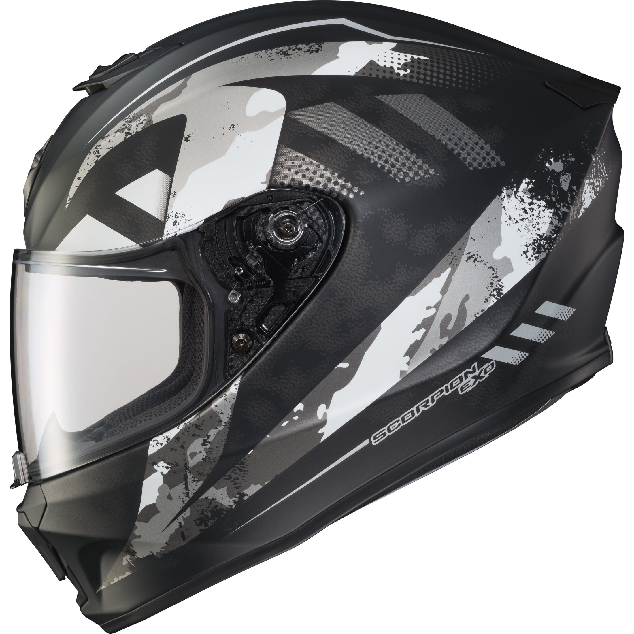 SCORPION EXO EXO-R420 FULL-FACE HELMET DISTILLER MATTE BLK/SIL 2X