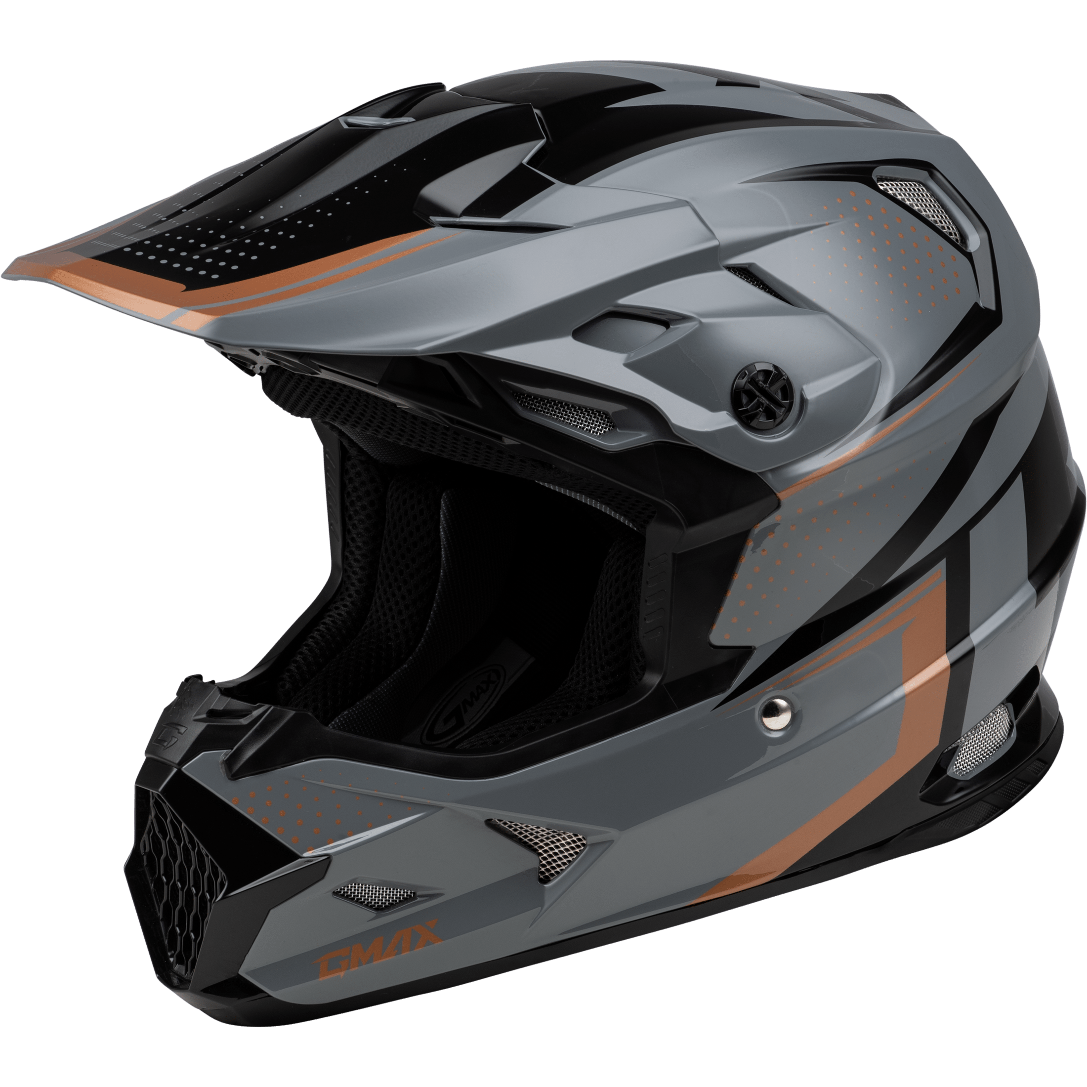 GMAX MX-96 502 HELMET GREY/BLACK/COPPER MD