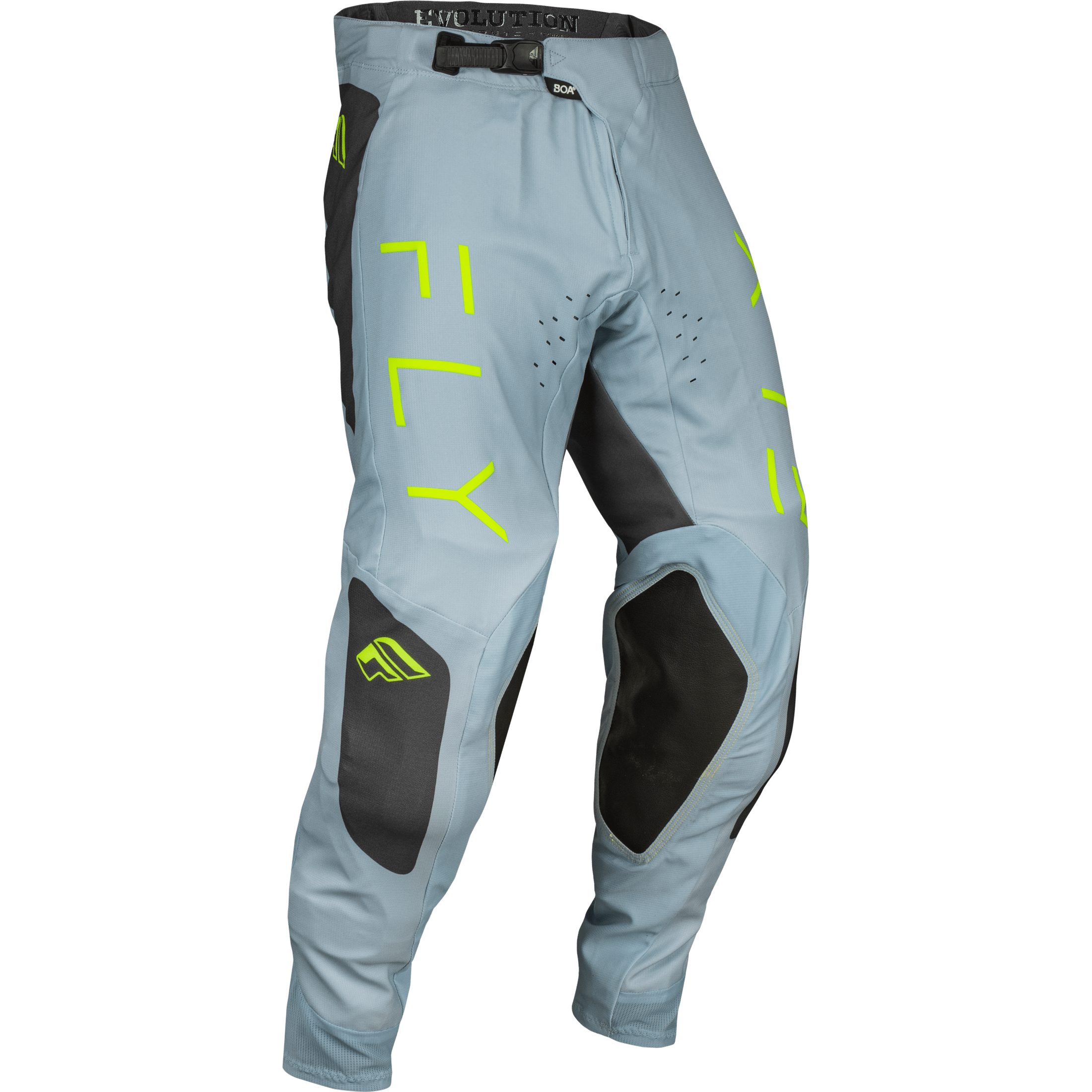 FLY RACING EVOLUTION DST PANTS ICE GREY/CHAR/NEON GREEN SZ 30