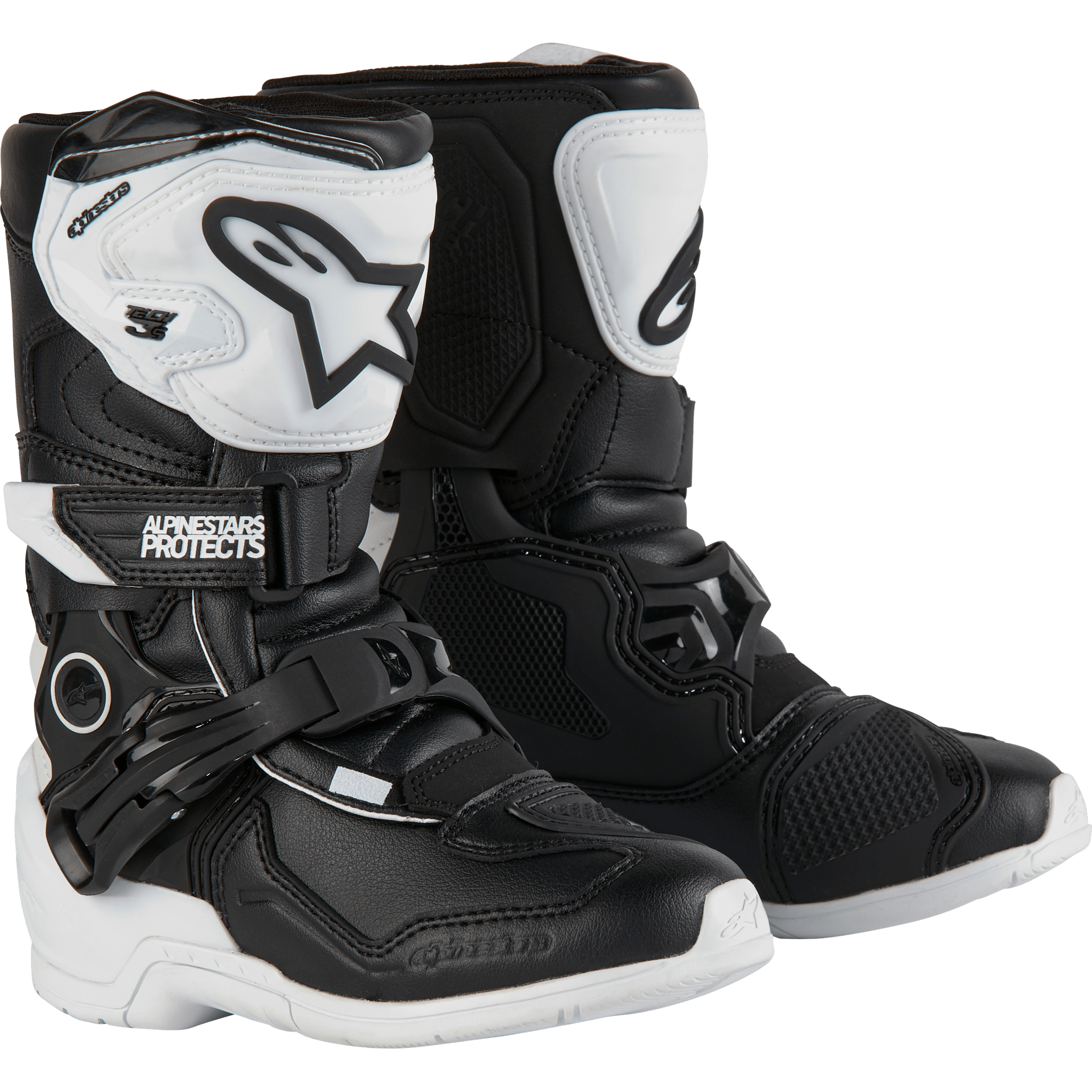 ALPINESTARS TECH 3S KIDS BOOTS WHITE/BLACK SZ 13
