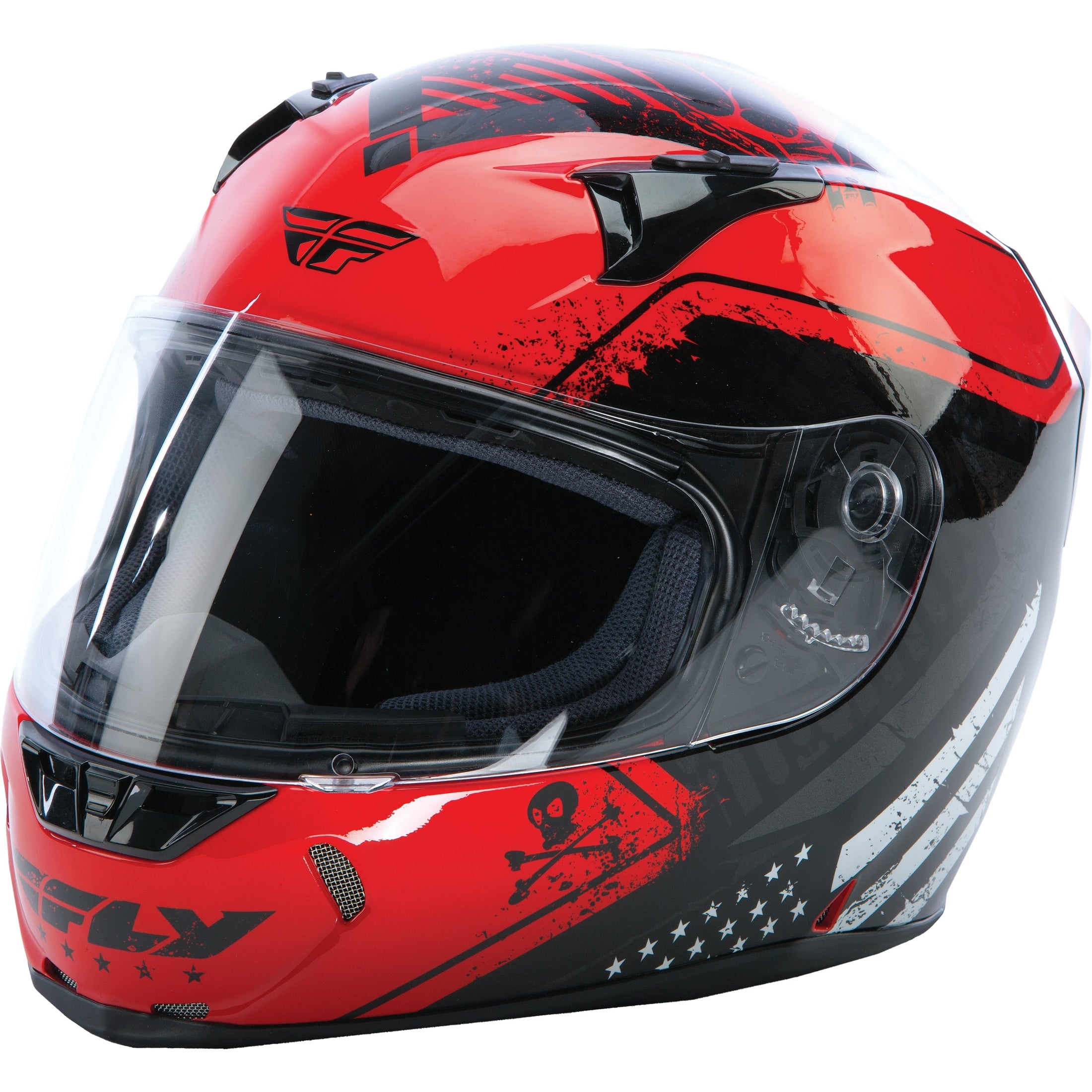FLY RACING REVOLT PATRIOT HELMET RED/BLACK SM