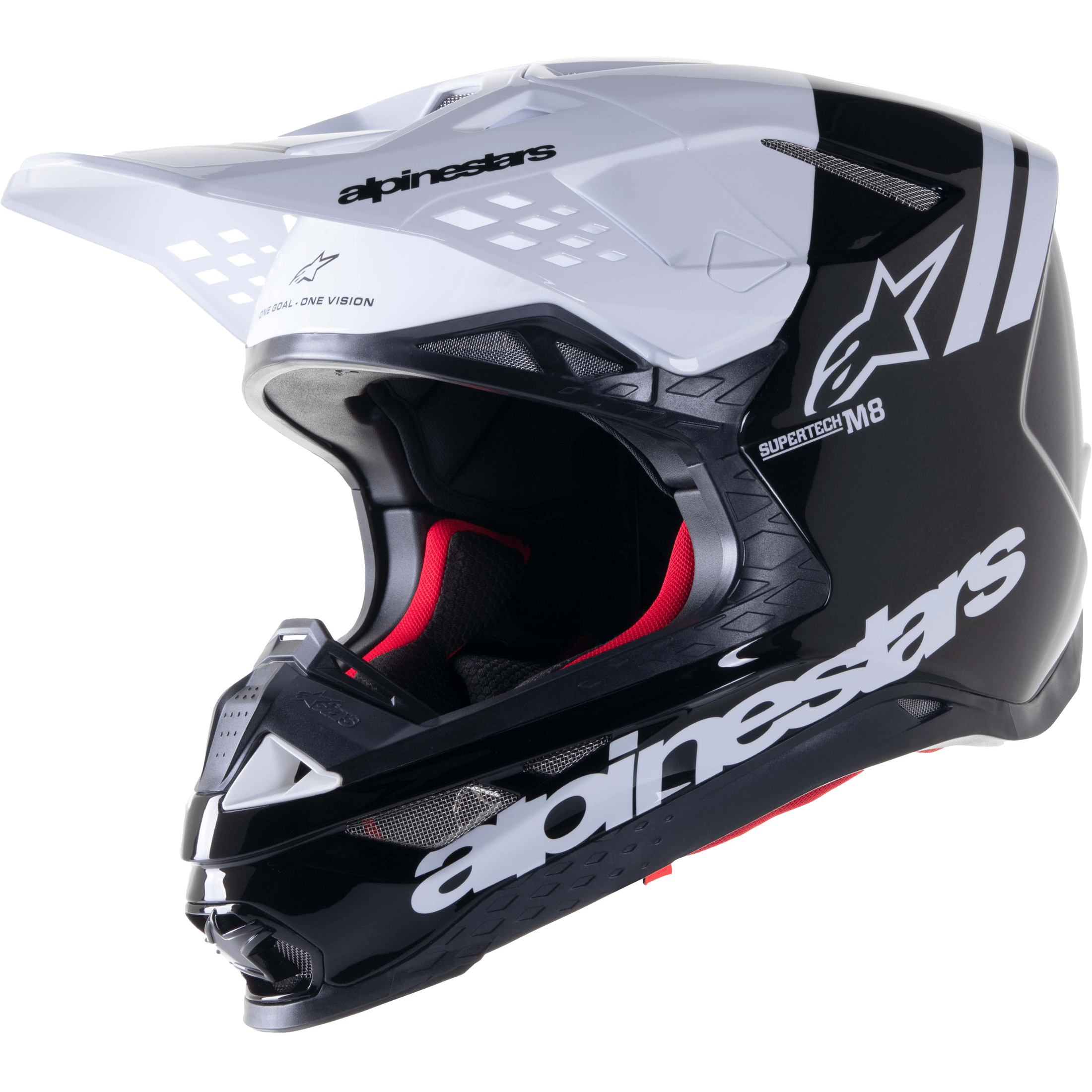 ALPINESTARS S-M8 RADIUM 2 HELMET BLACK/WHITE SM