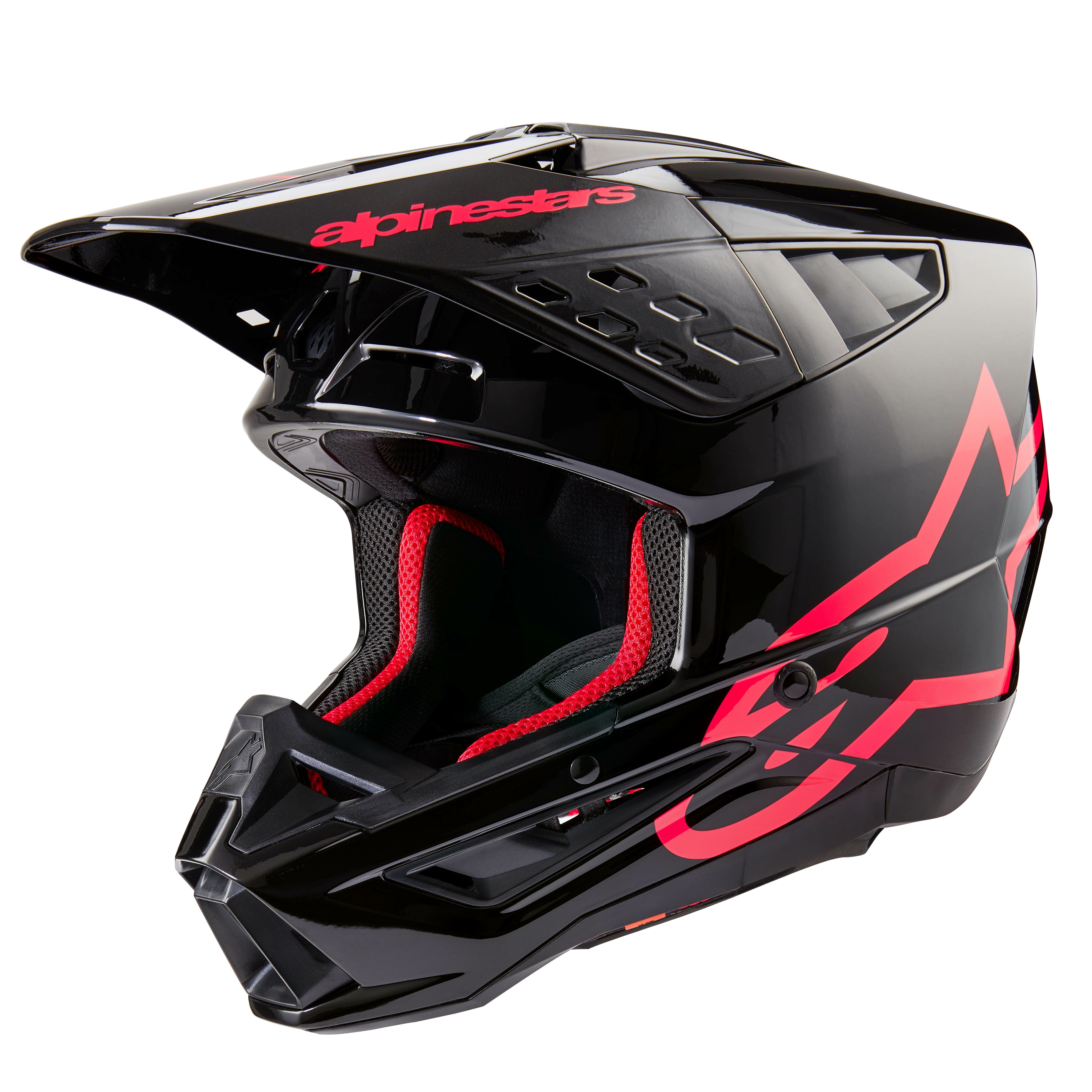 ALPINESTARS S-M5 CORP HELMET BLACK/DIVA PINK GLOSSY XS
