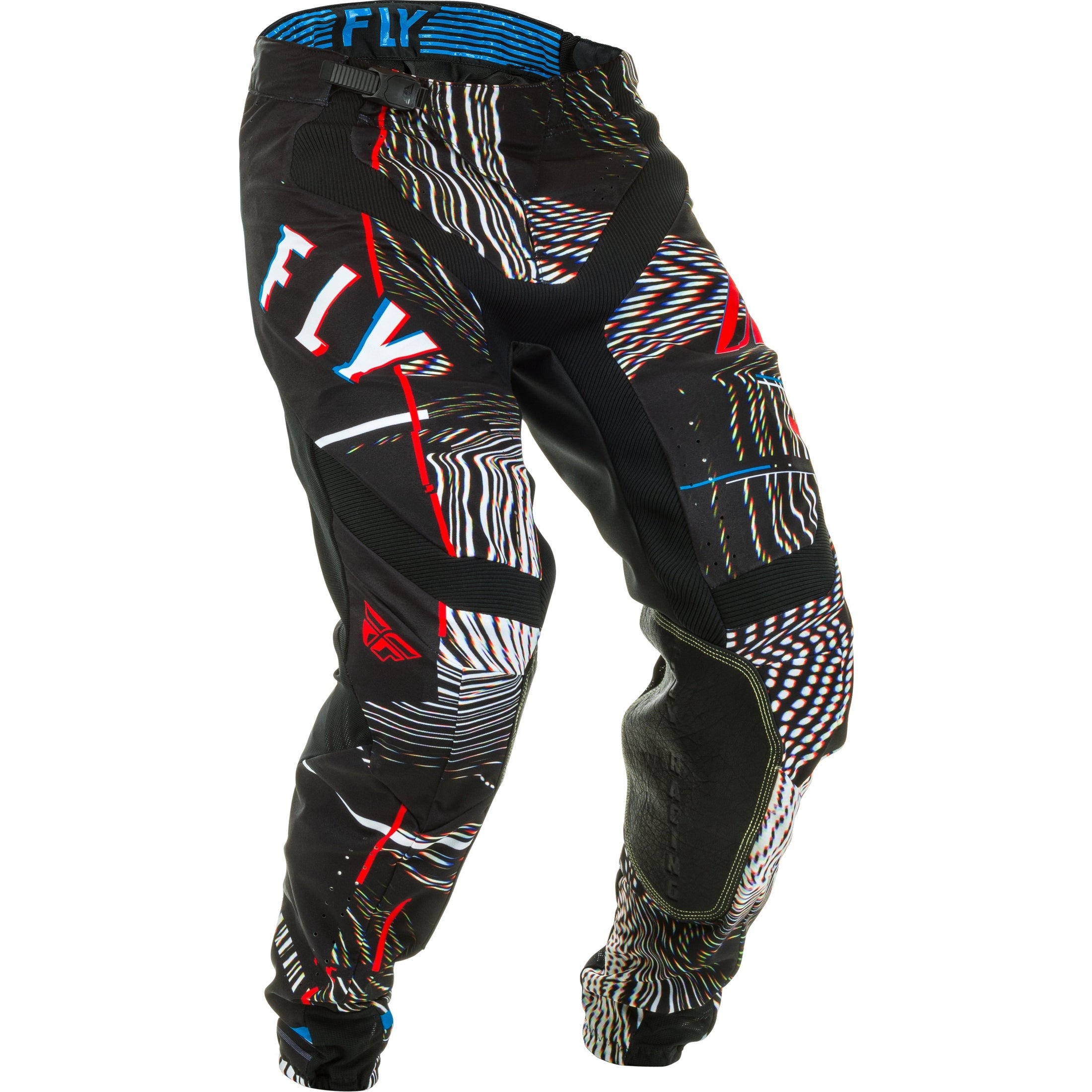 FLY RACING LITE GLITCH PANTS BLACK/RED/BLUE SZ 38