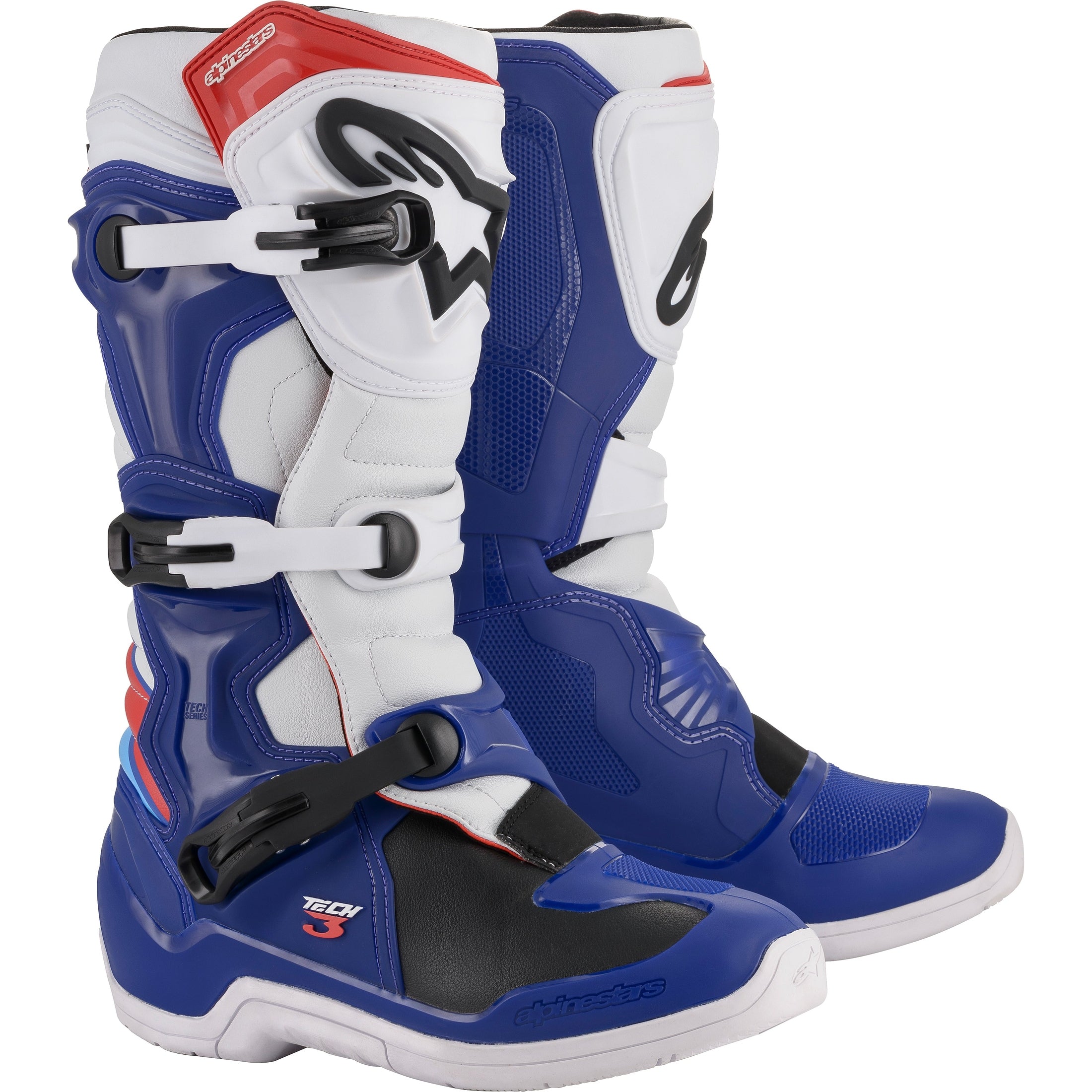ALPINESTARS TECH 3 BOOTS BLUE/WHITE/RED SZ 08