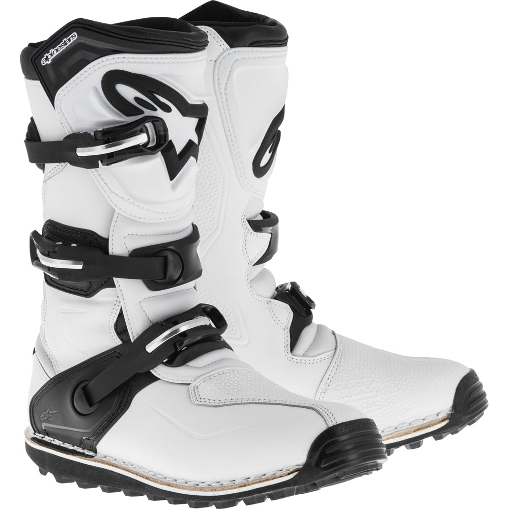 ALPINESTARS TECH-T BOOTS WHITE/BLACK SZ 12