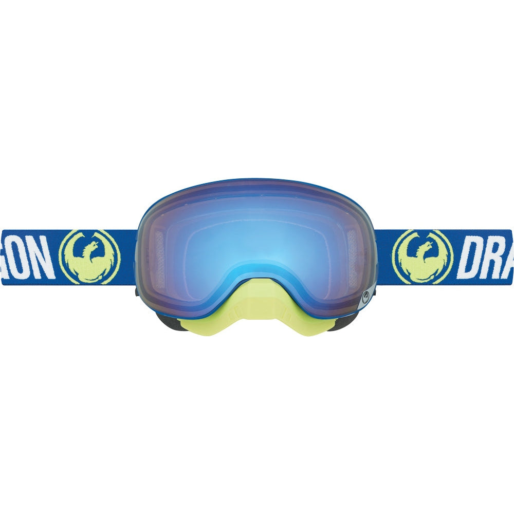 DRAGON X2 GOGGLE FLASH BLUE W/YELLOW/BLUE ION & ORANGE LEN