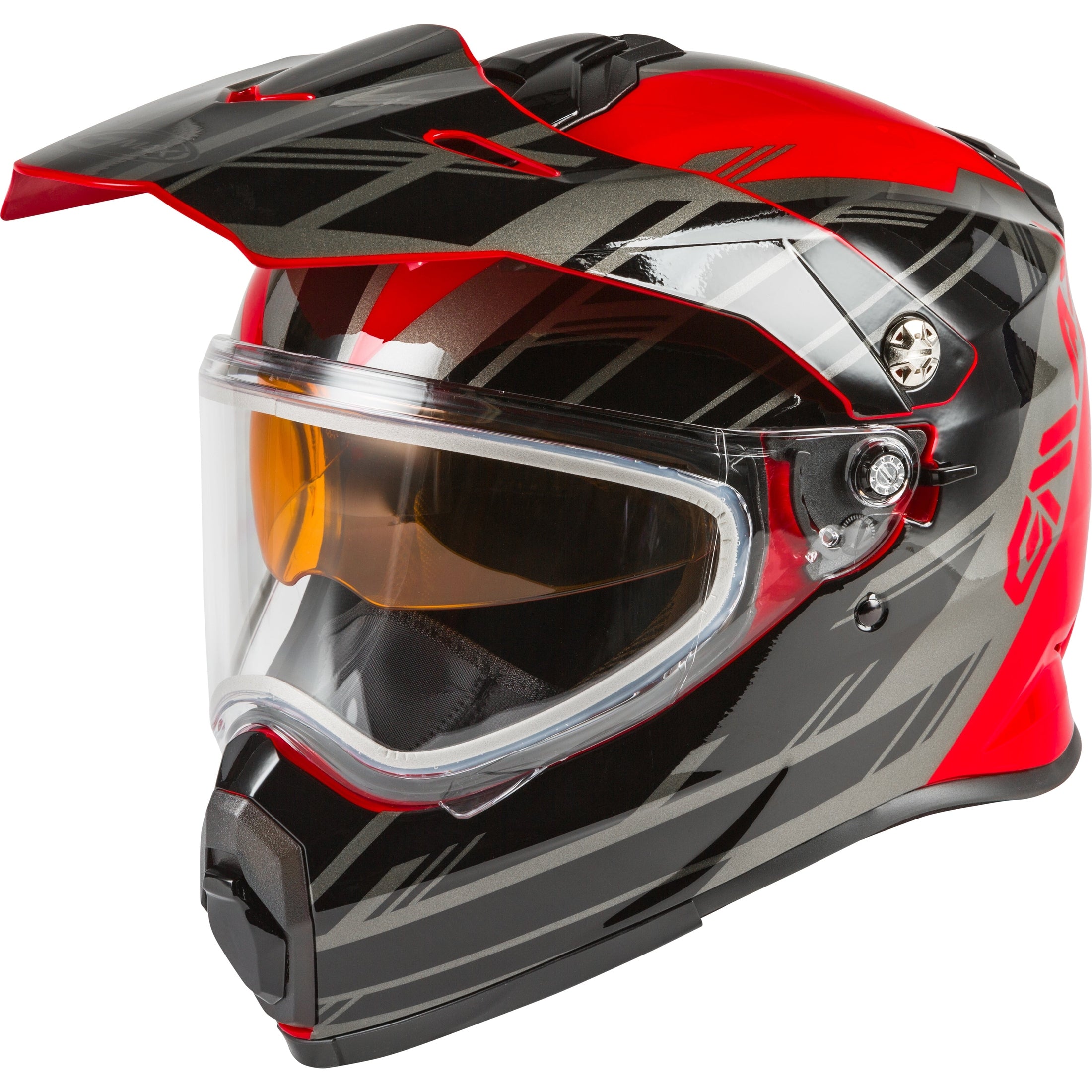 GMAX YOUTH AT-21Y EPIC SNOW HELMET RED/BLACK/SILVER YL