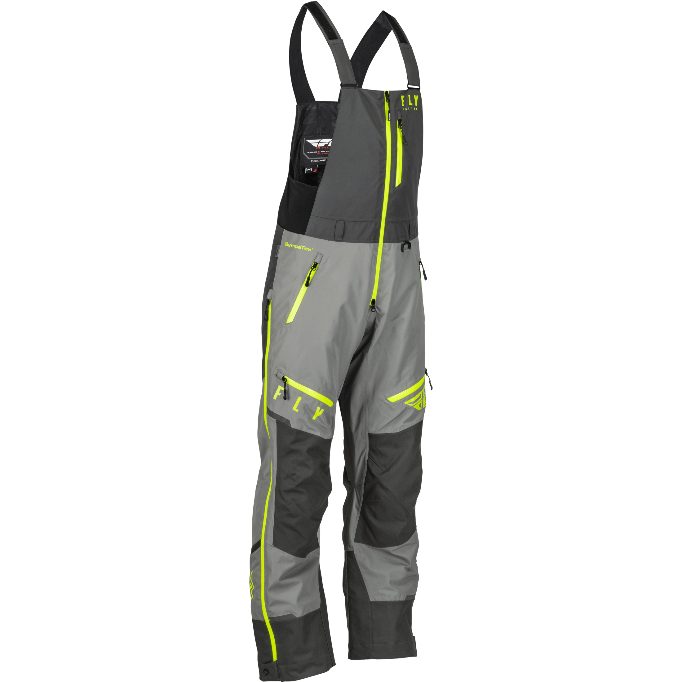 FLY RACING INCLINE BIB BLACK/GREY/HI-VIS 3X