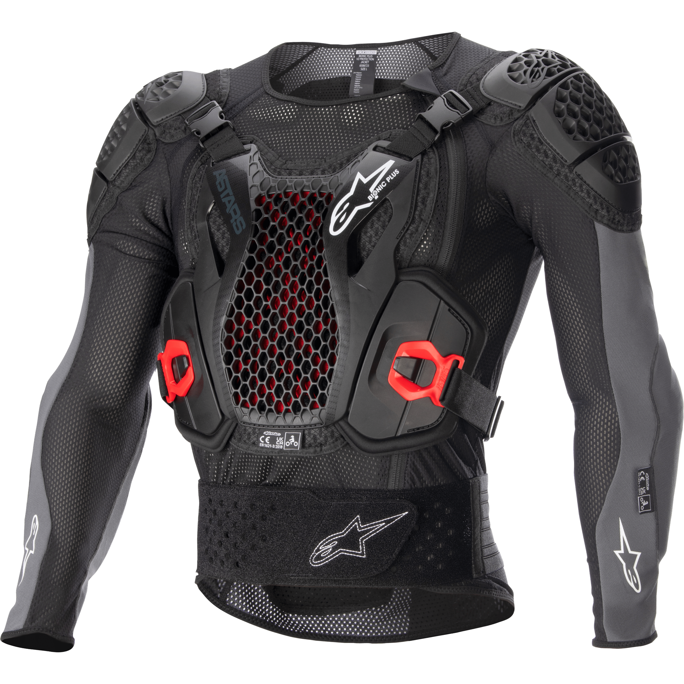 ALPINESTARS BIONIC PLUS V2 PROTECTION JACKET BLACK/ANTHRACITE/RED MD