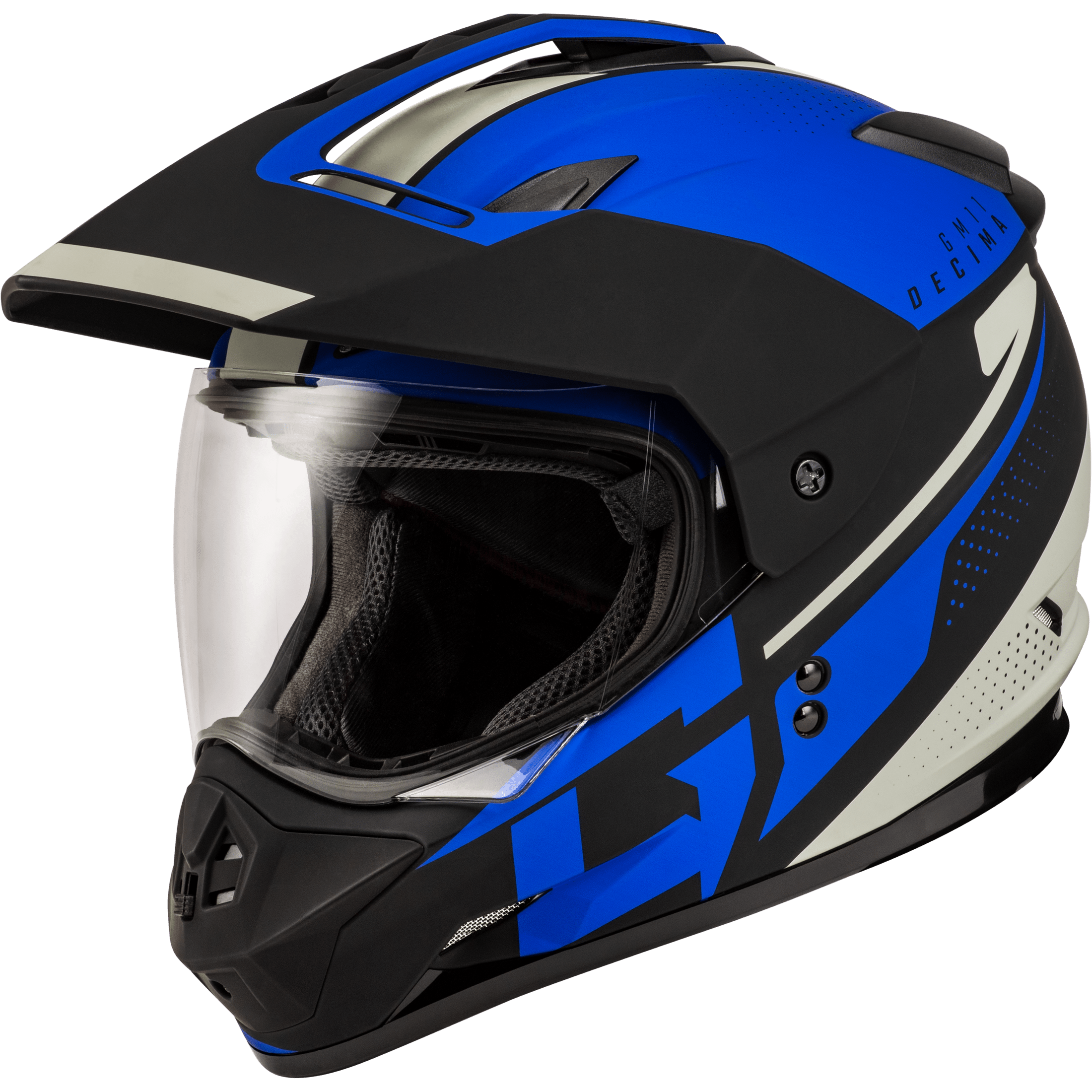 GMAX GM-11 DECIMA HELMET MATTE BLACK/BLUE XS