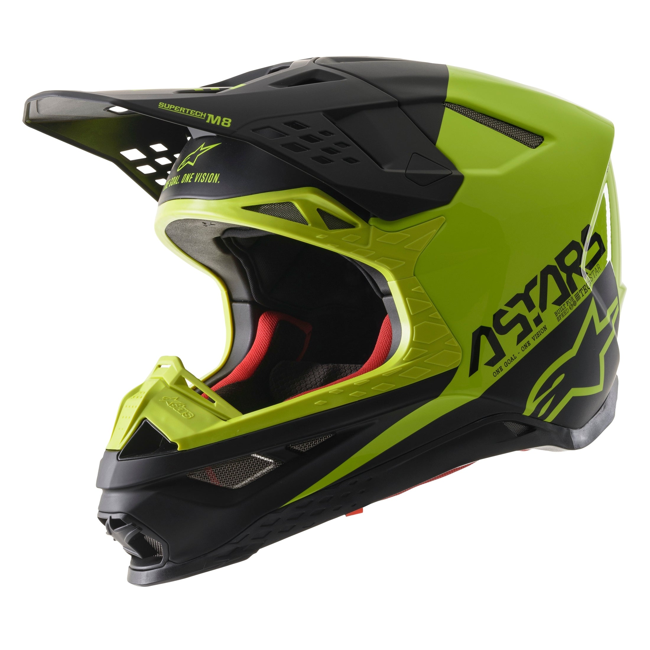 ALPINESTARS S.TECH S-M8 ECHO HELMET BLACK/YELLOW FLUO/M&G XL