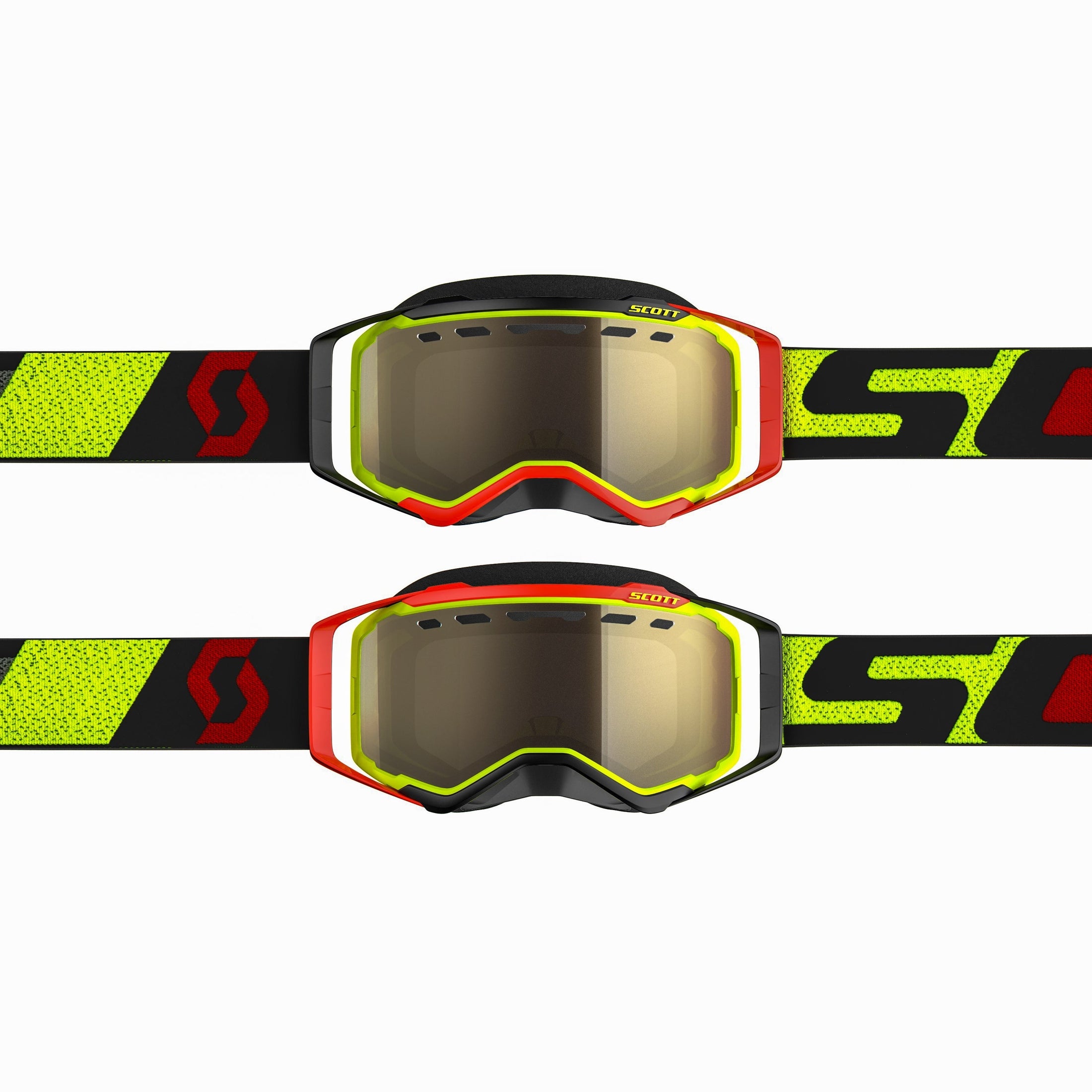SCOTT GOGGLE PROSPECT SNOW YLW/RED LIGHT SENSATIVE BRONZE CHROME