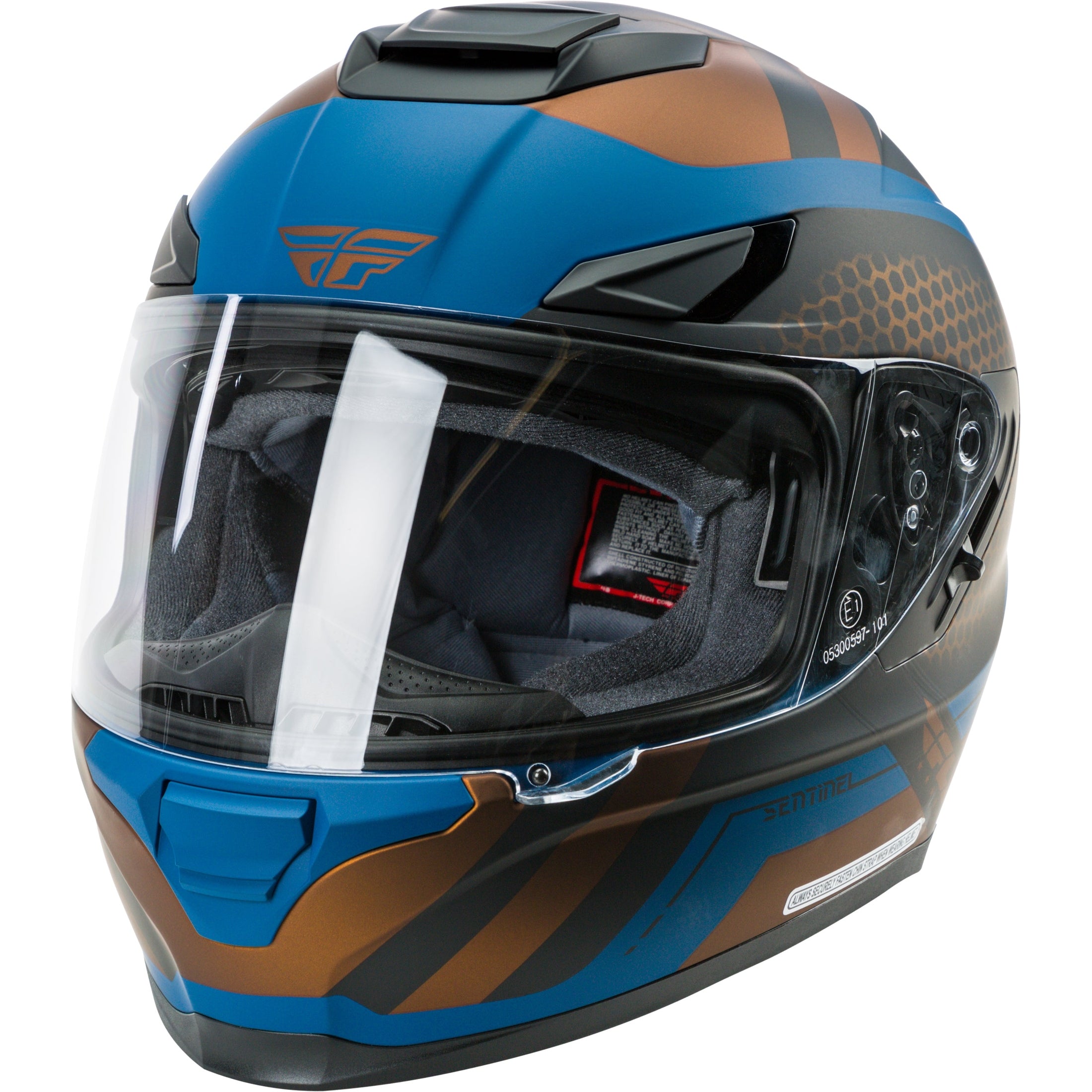 FLY RACING SENTINEL MESH HELMET TEAL/COPPER LG