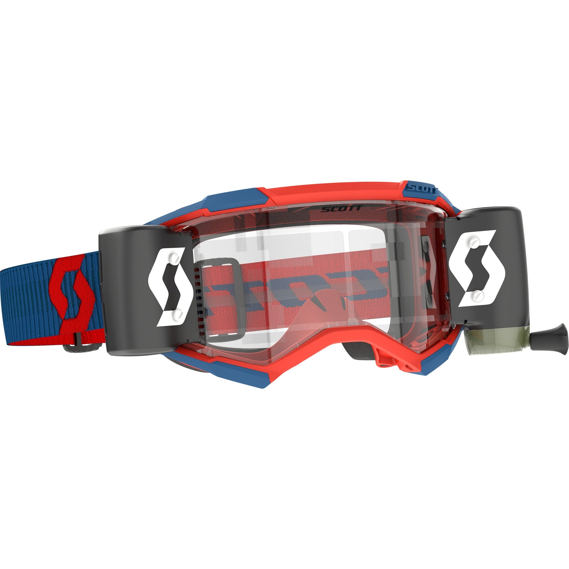 SCOTT FURY WFS GOGGGLE DRK BLUE/NEON RED CLEAR WORKS