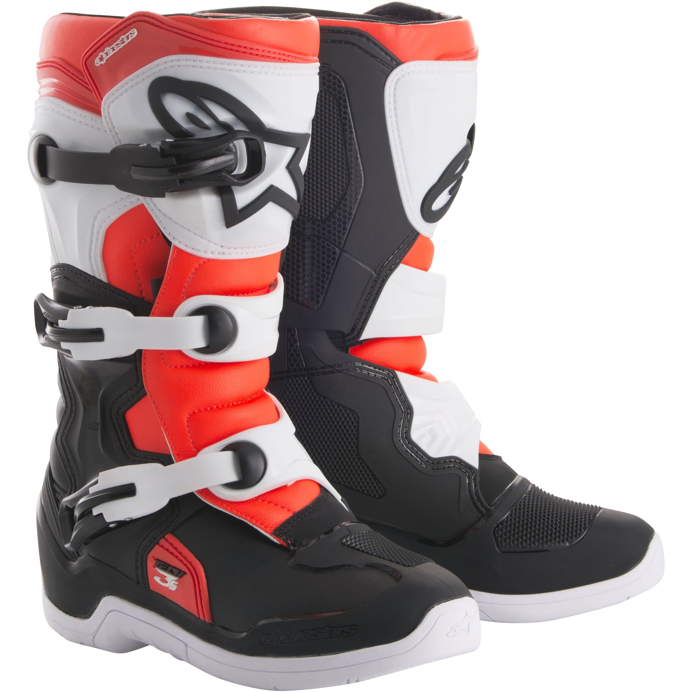 ALPINESTARS TECH 3S BOOTS BLACK/WHITE/RED SZ 06