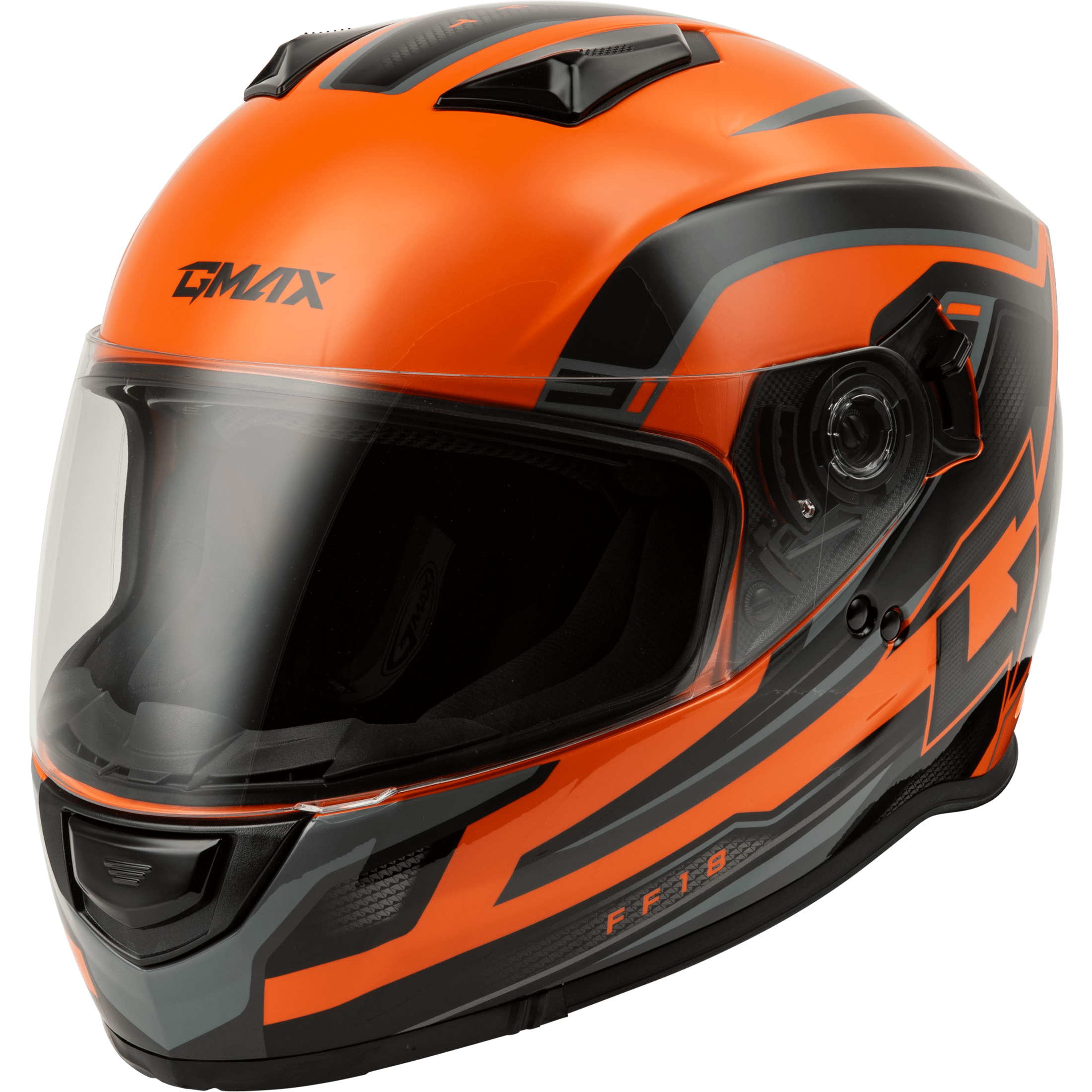 GMAX FF-18 DRIFT HELMET BLACK/ORANGE LG
