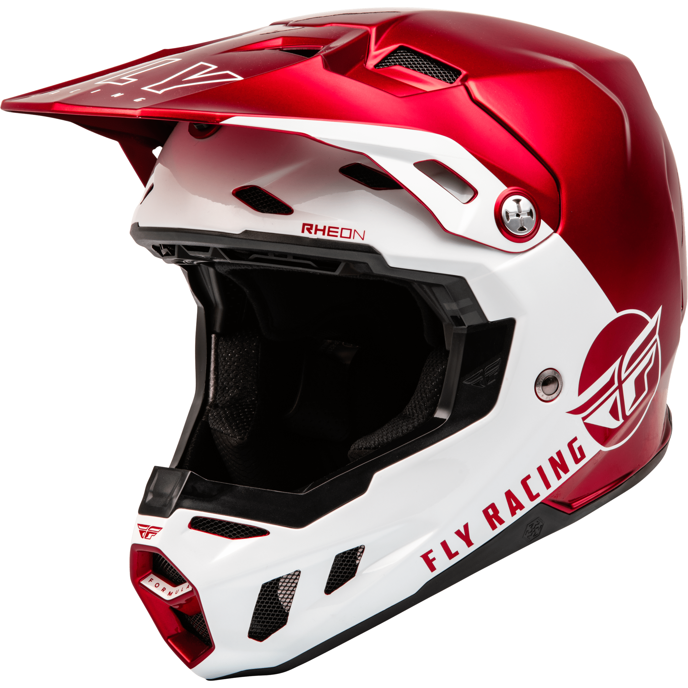 FLY RACING YOUTH FORMULA CC CENTRUM HELMET METALLIC RED/WHITE YL
